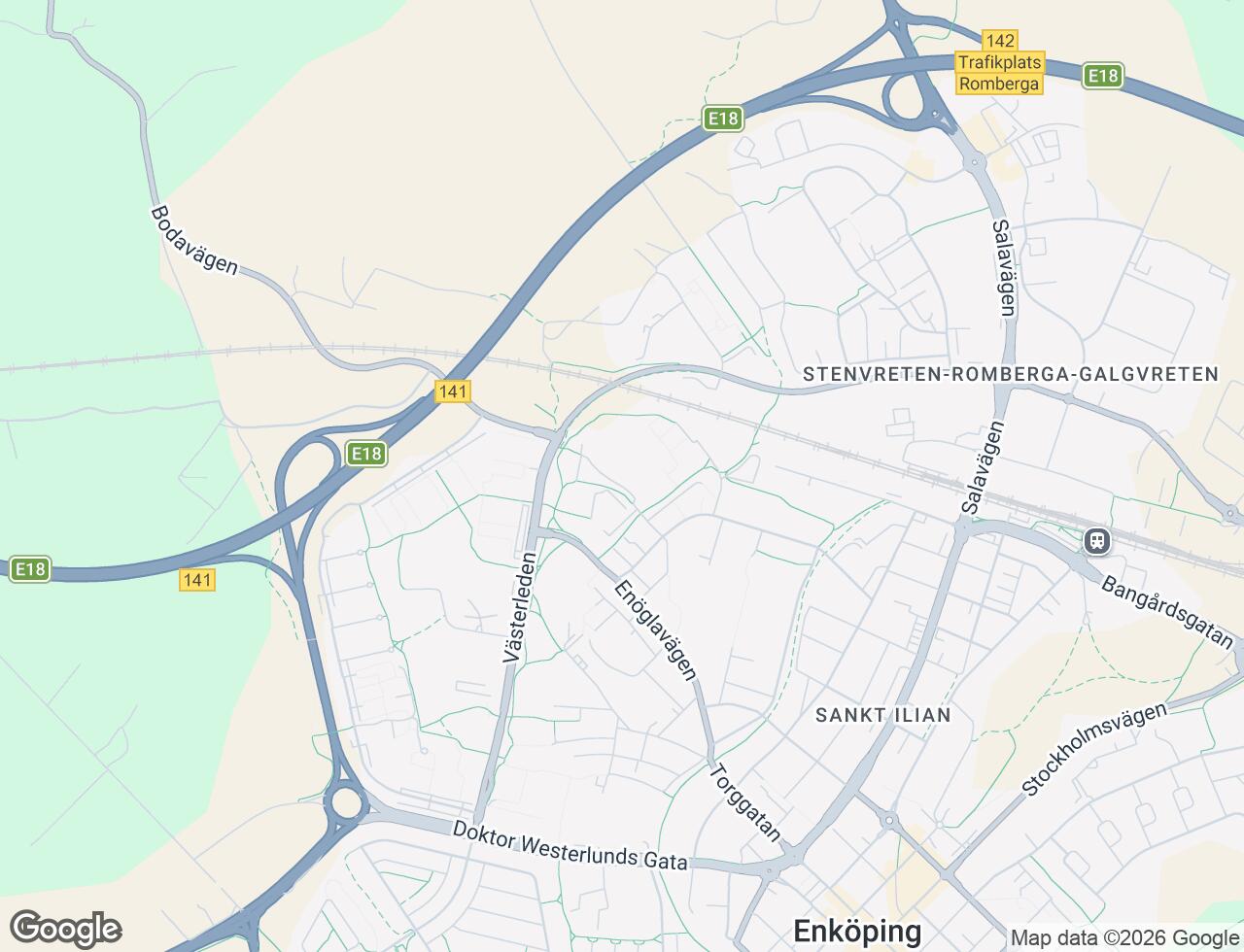 Karta över Örtagatan 10 i 32 Enköping