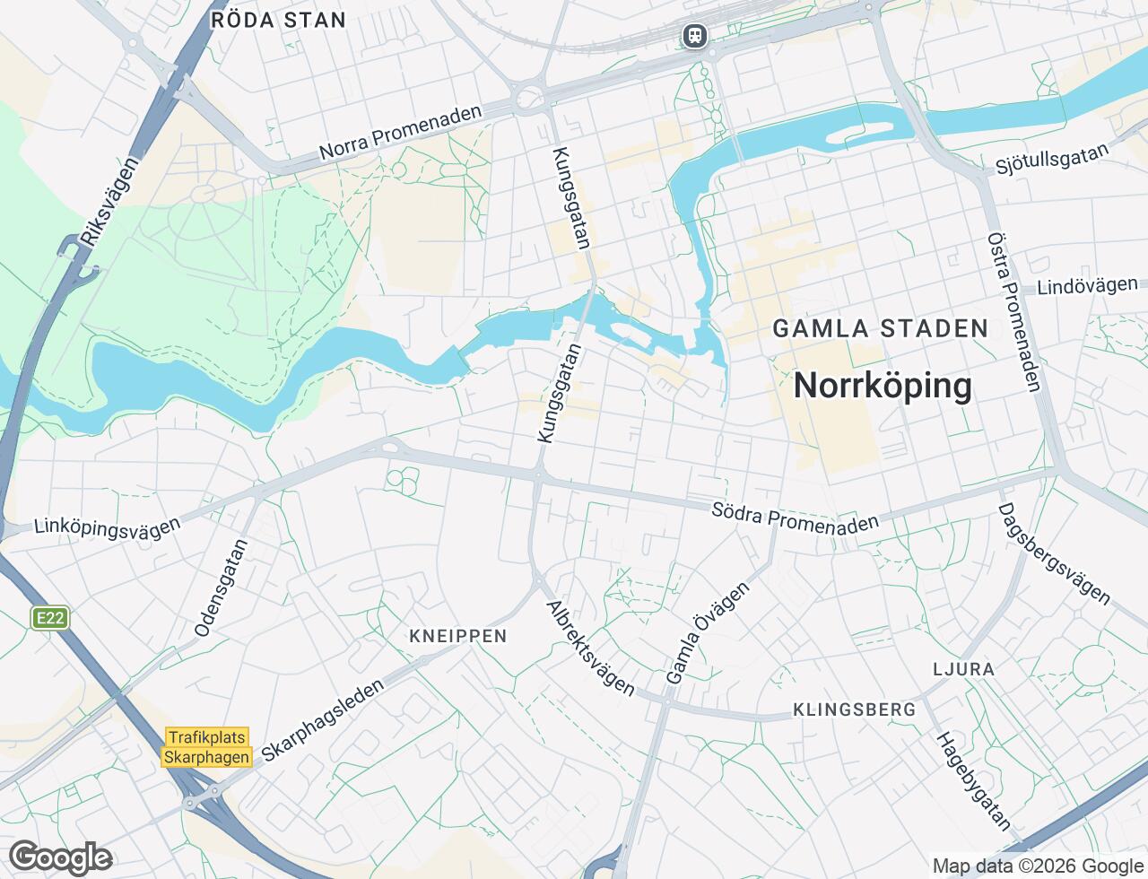 Karta över Nygatan 31B i 34 Norrköping