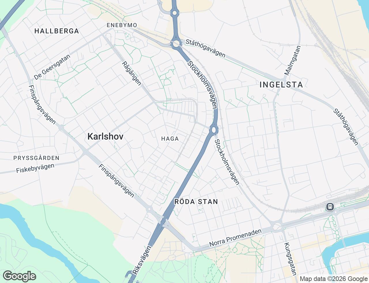 Karta över Hagagatan 51 i 14 Norrköping