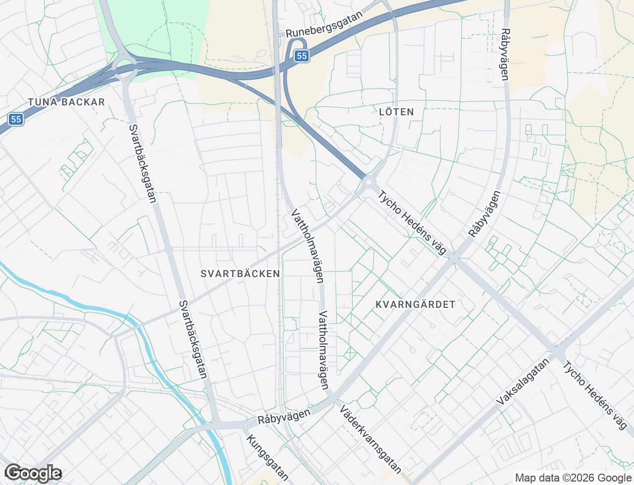 Karta över Vattholmavägen 7A i 25 Uppsala