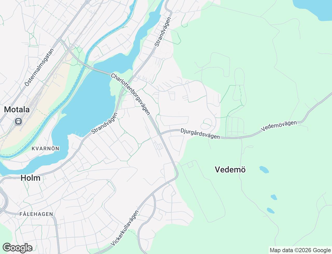 Karta över Lustigkullevägen 28A i 45 Motala