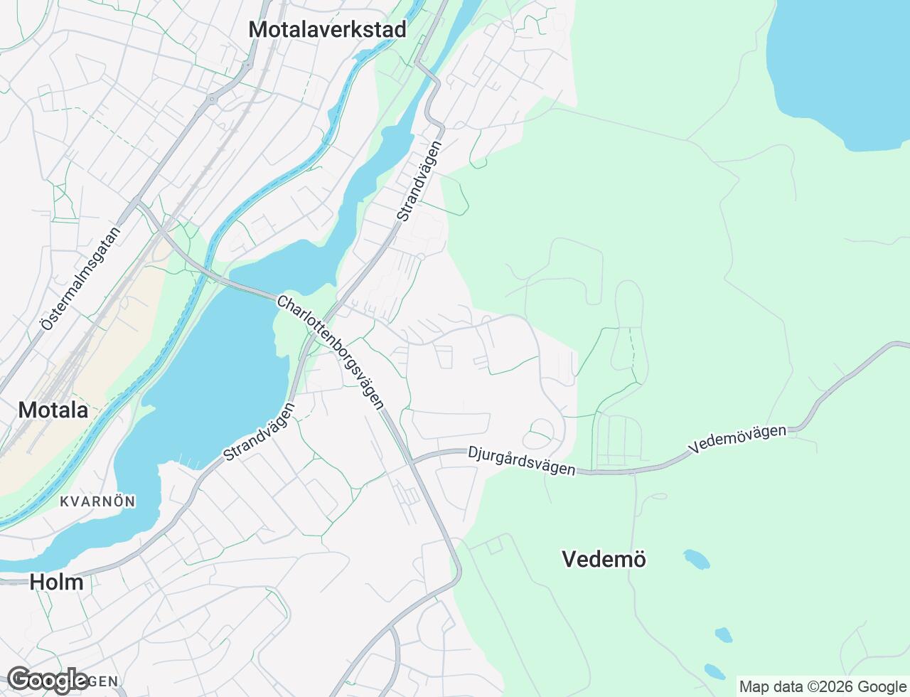 Karta över Lustigkullevägen 32B i 47 Motala