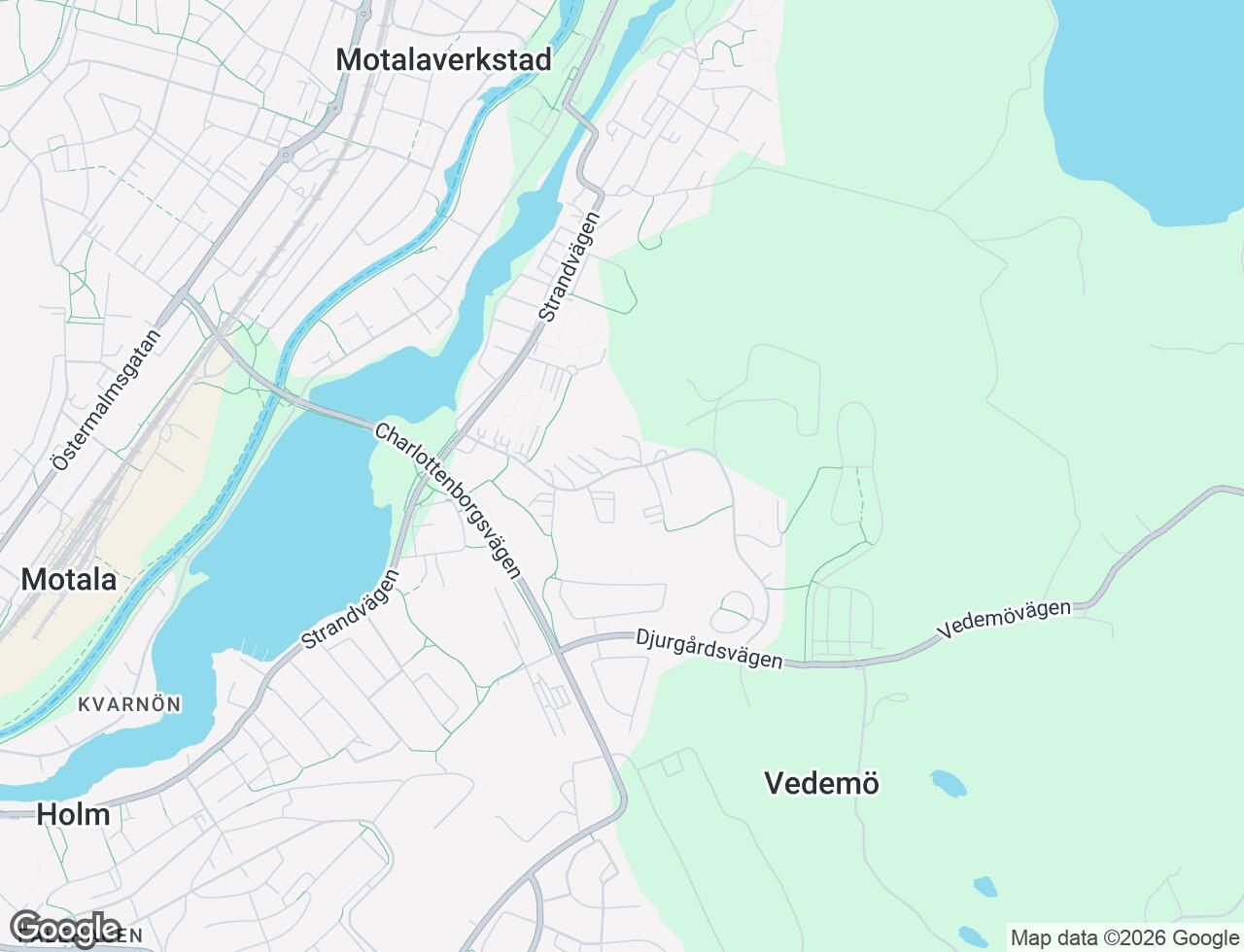Karta över Lustigkullevägen 34A i 47 Motala