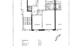 Lägenhet 3 rok på Lustigkullevägen 6B