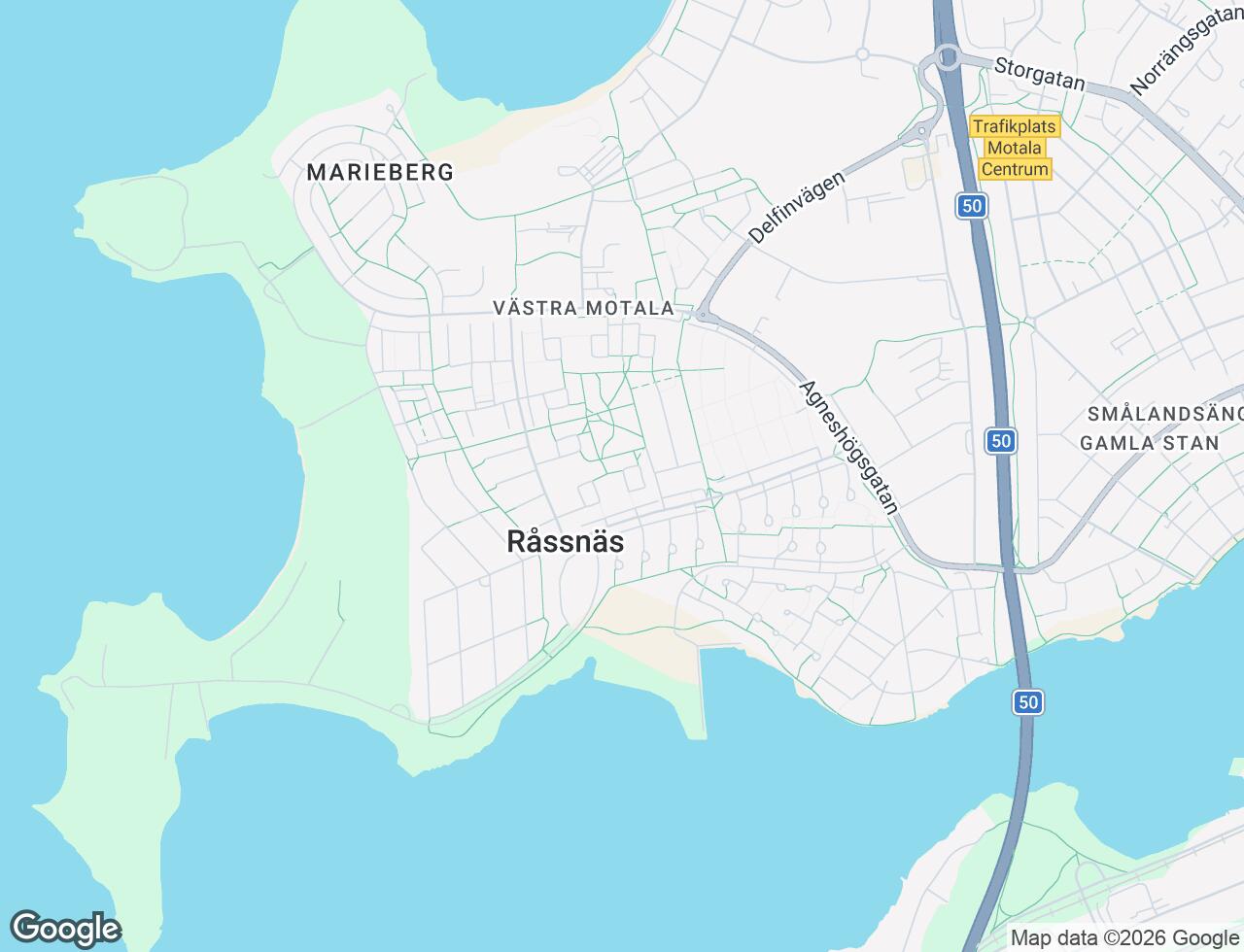 Karta över Råssnäsvägen 24D i 73 Motala