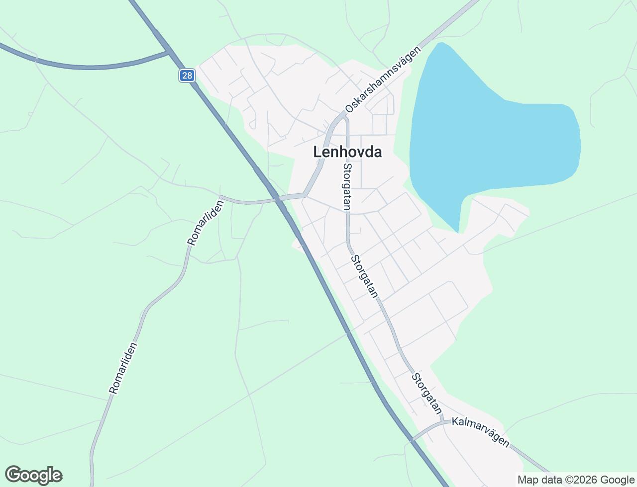 Karta över Långgatan 20A i 42 Lenhovda