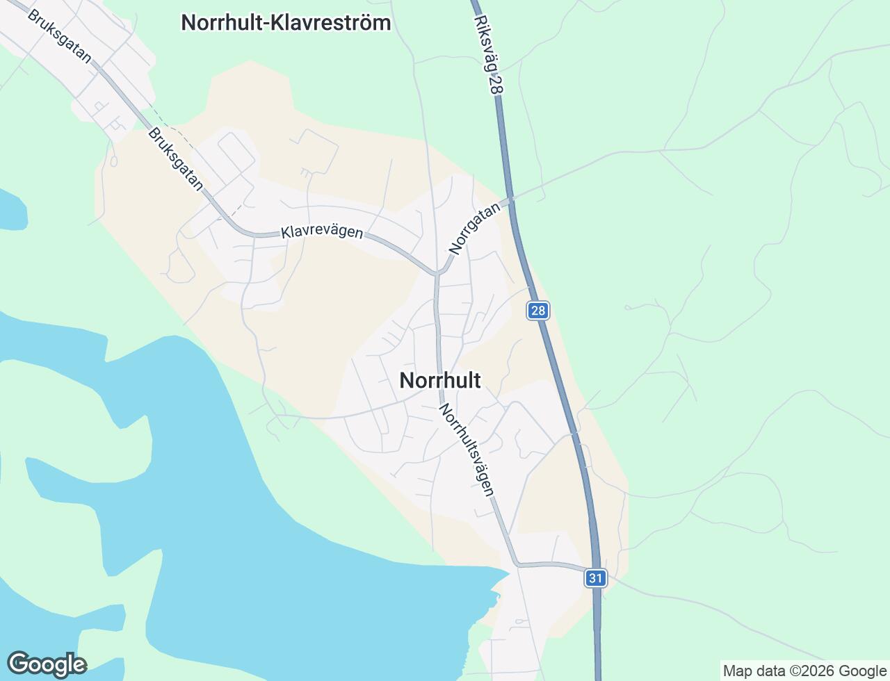 Karta över Norrhultsvägen 33A i 44 Norrhult