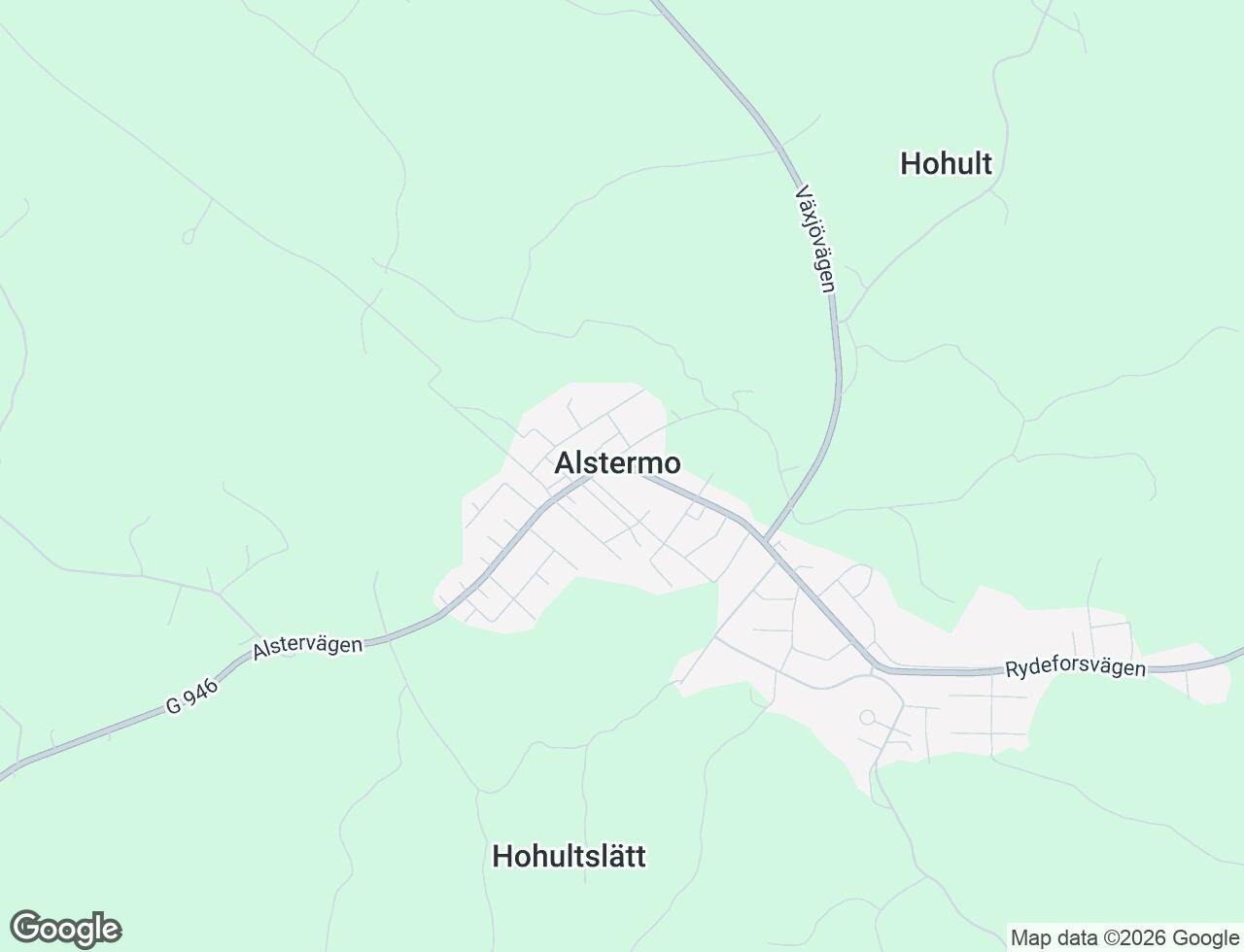 Karta över Storgatan 28A i 43 Alstermo