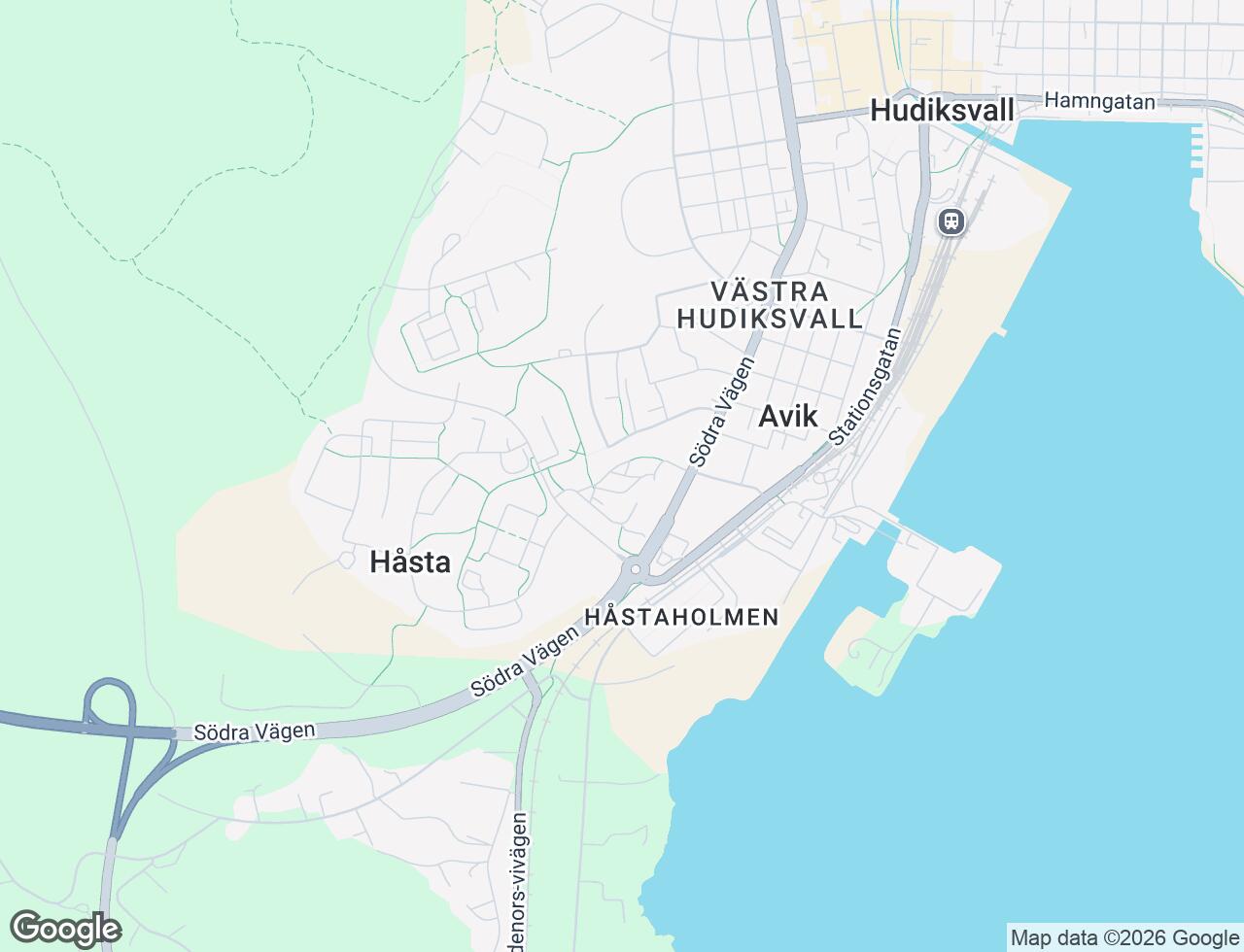Karta över Vallvägen 12B i 42 Hudiksvall