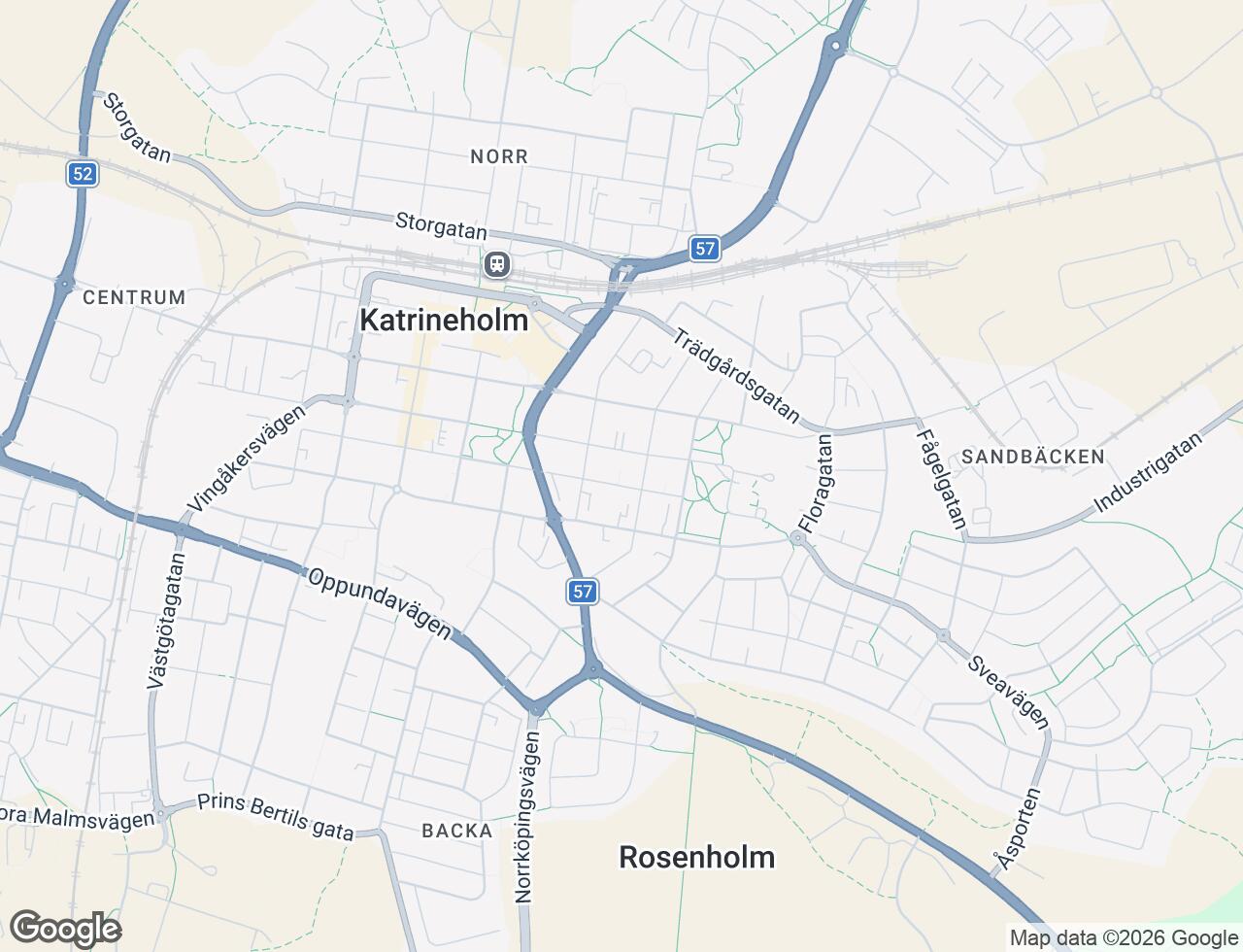 Karta över Tegnérvägen 39B i 32 Katrineholm