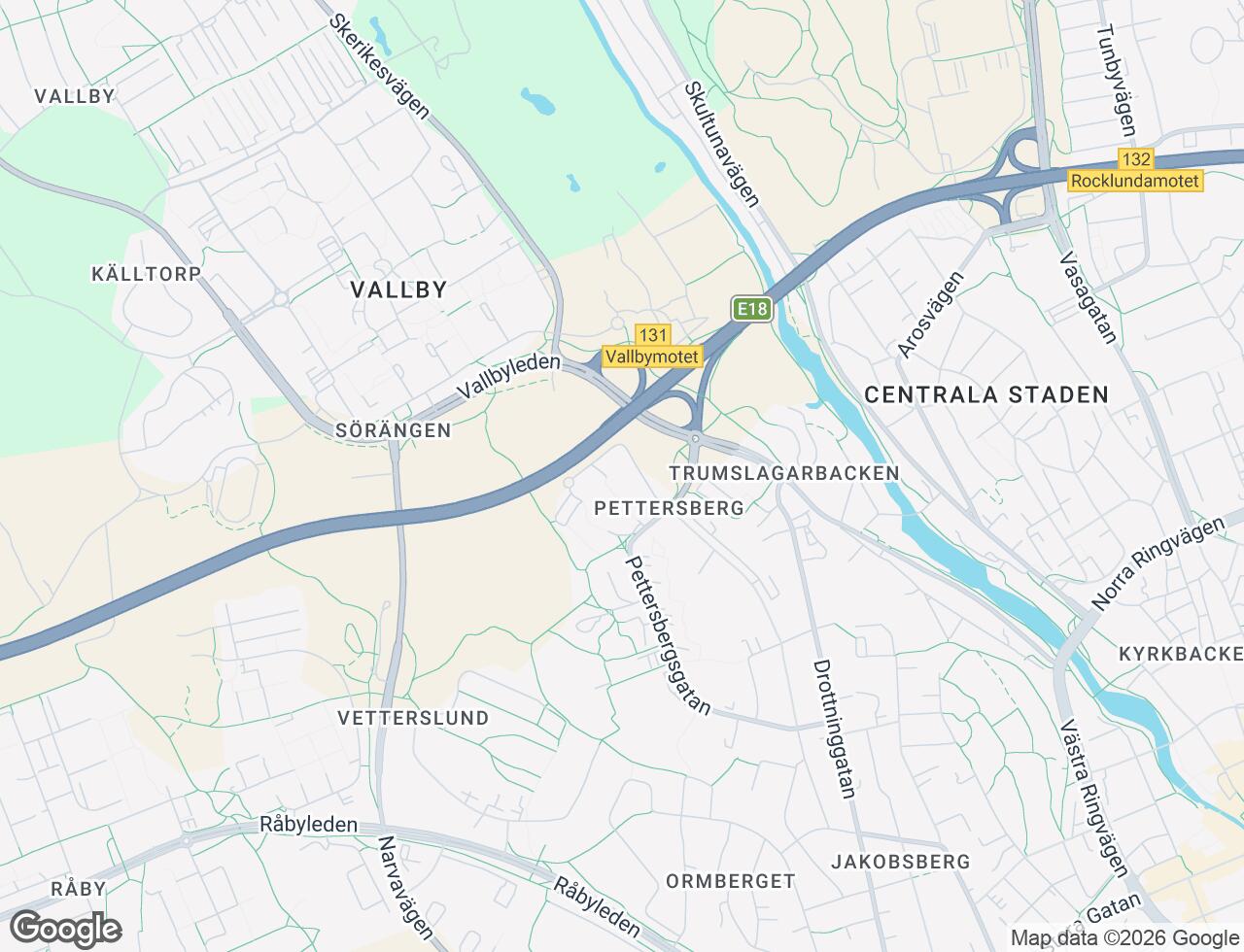 Karta över Jakobsgatan 59 i 64 Västerås