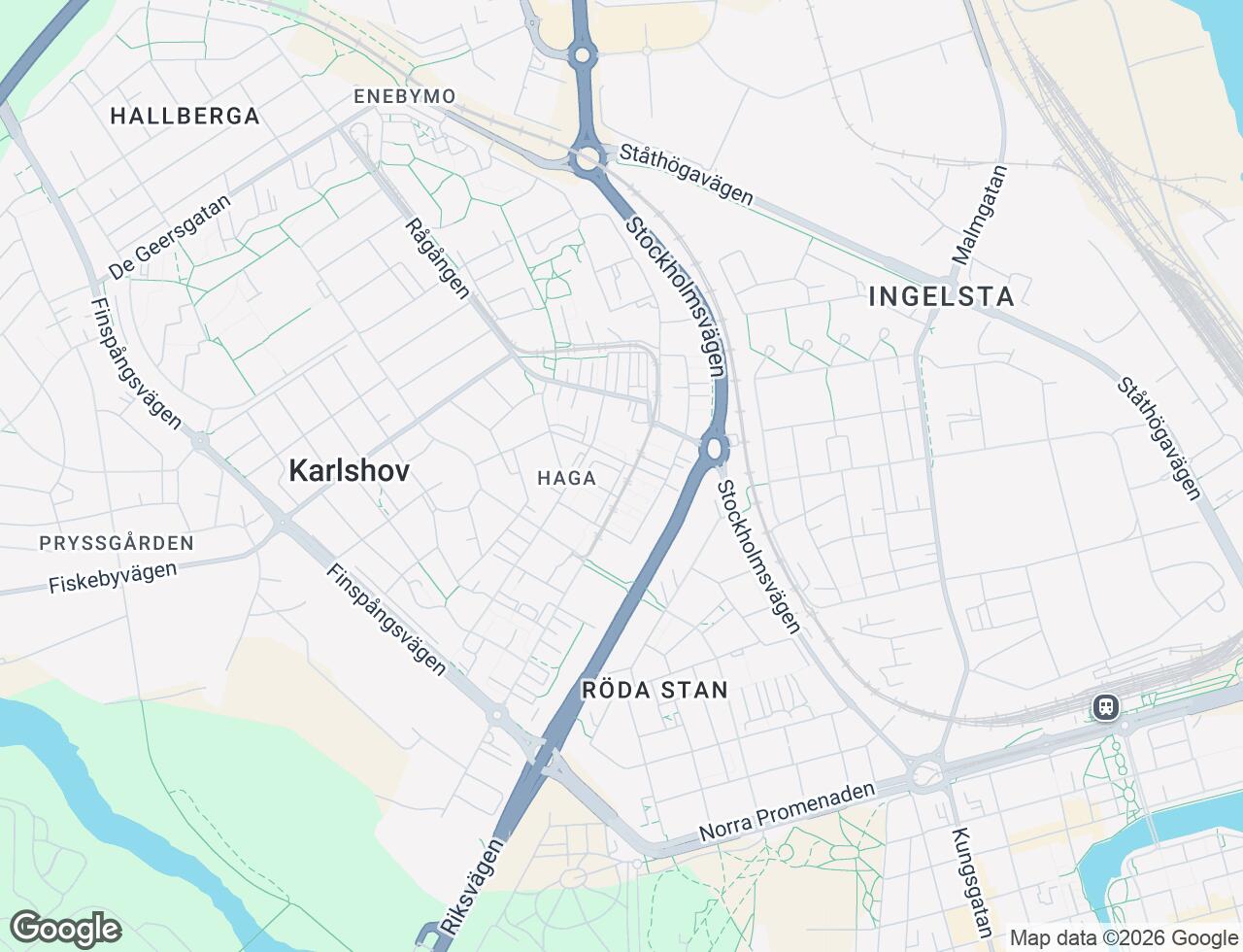 Karta över Hagagatan 55 i 14 Norrköping