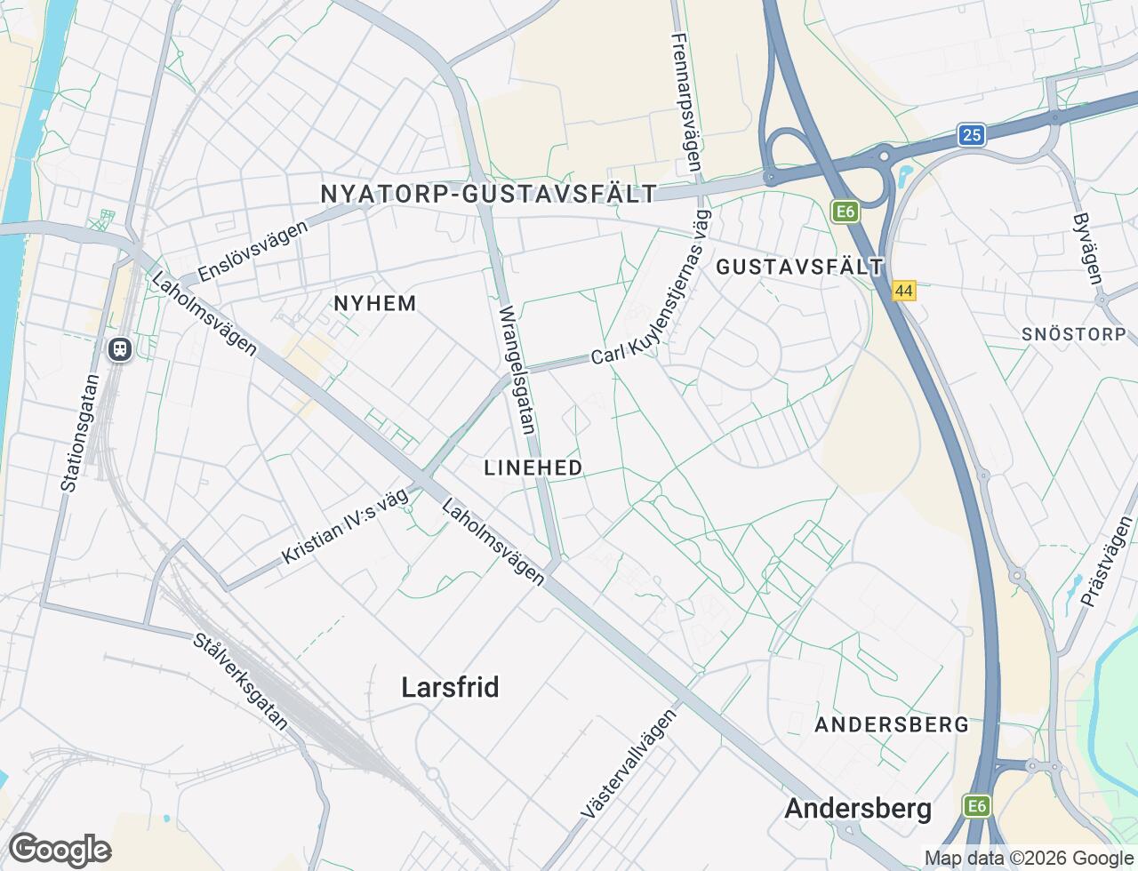 Karta över Hemmansvägen 36 i 52 Halmstad