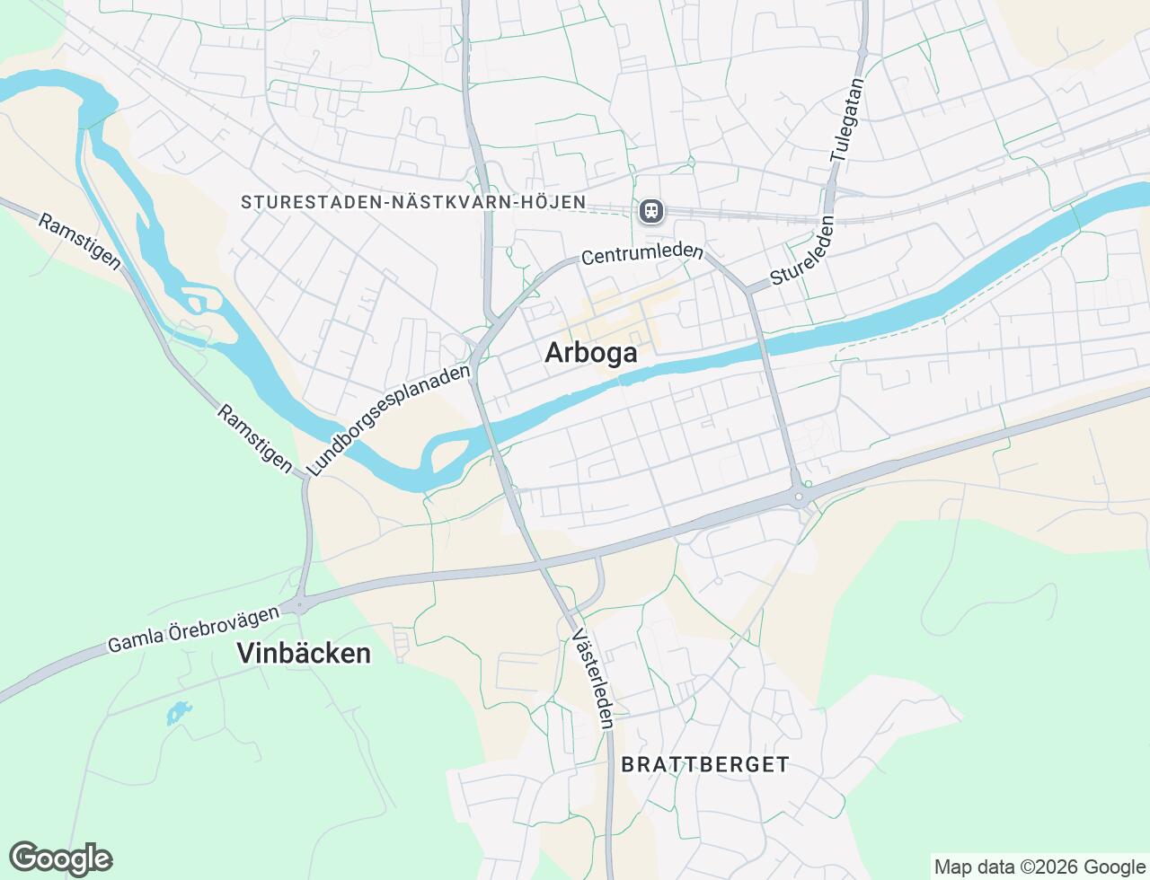 Karta över Bergsgränd 5 i 46 Arboga