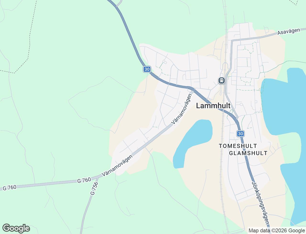 Karta över Näktergalsgränd 21 i 44 Lammhult
