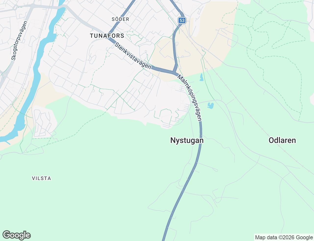 Karta över Skrinnarvägen 20 i 59 Eskilstuna