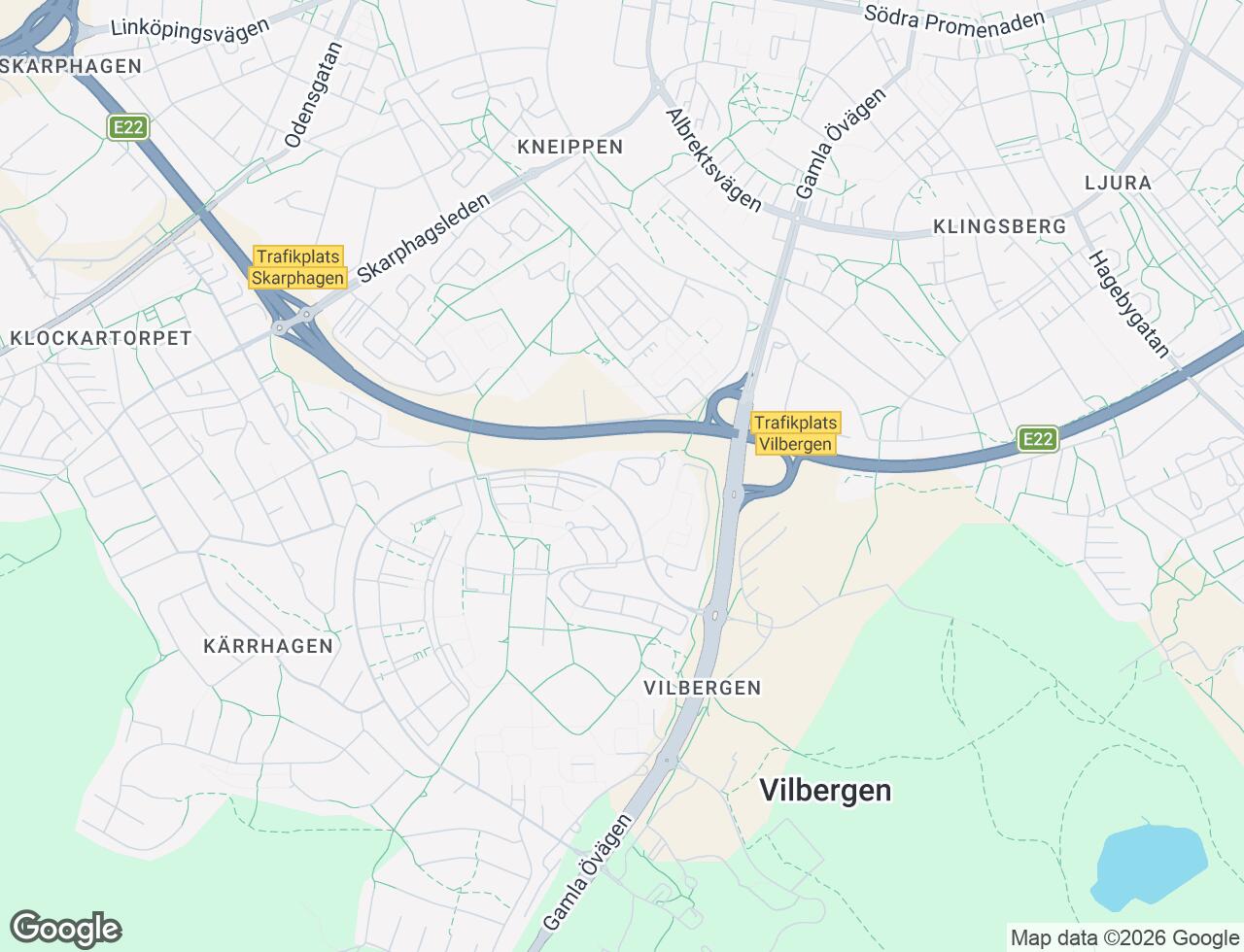Karta över Vilbergsgatan 40 i 87 Norrköping