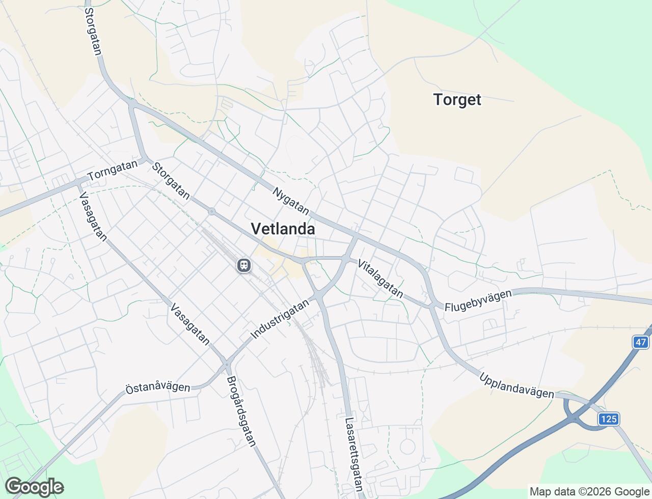 Karta över Vitalagatan 5B i 32 Vetlanda