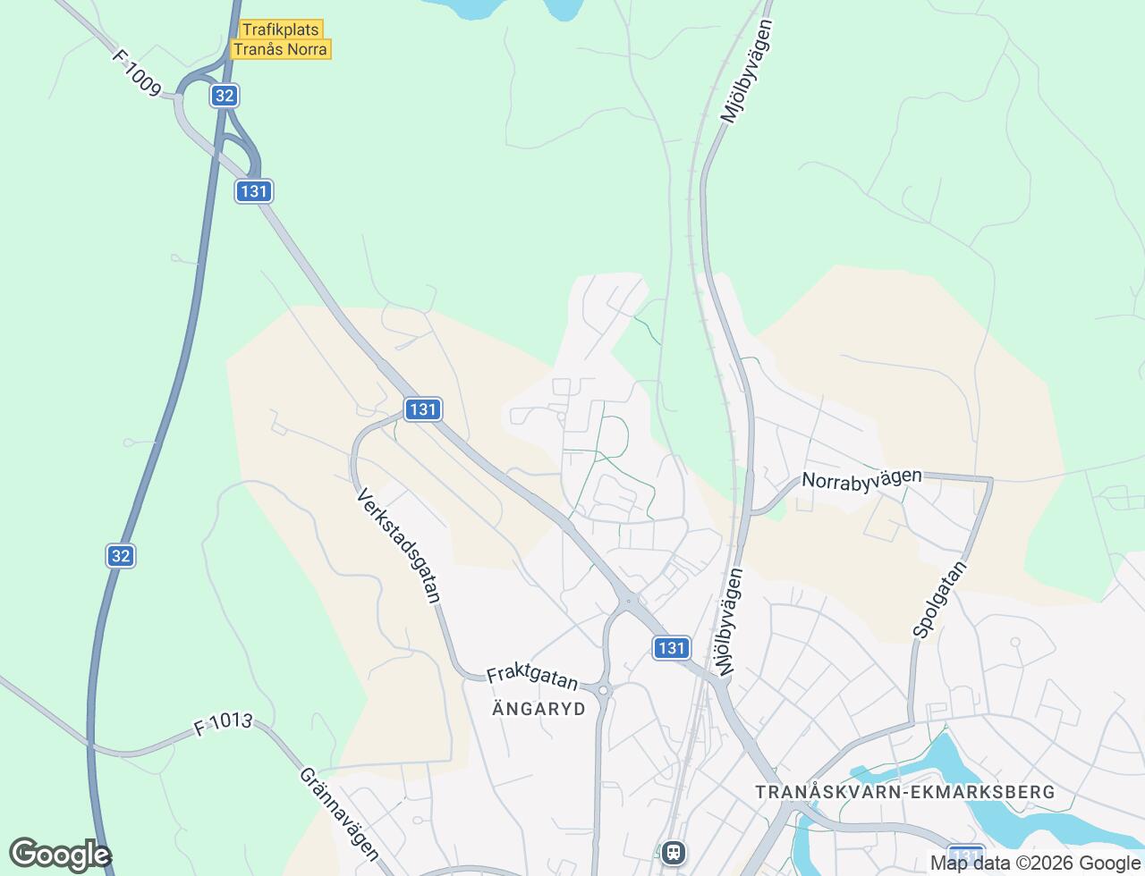 Karta över Beckhemsvägen 14 i 42 Tranås