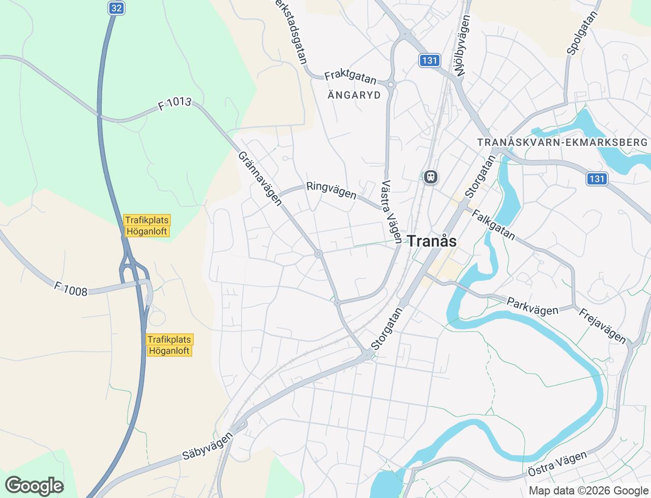 Karta över Majorsgatan 22B i 41 Tranås