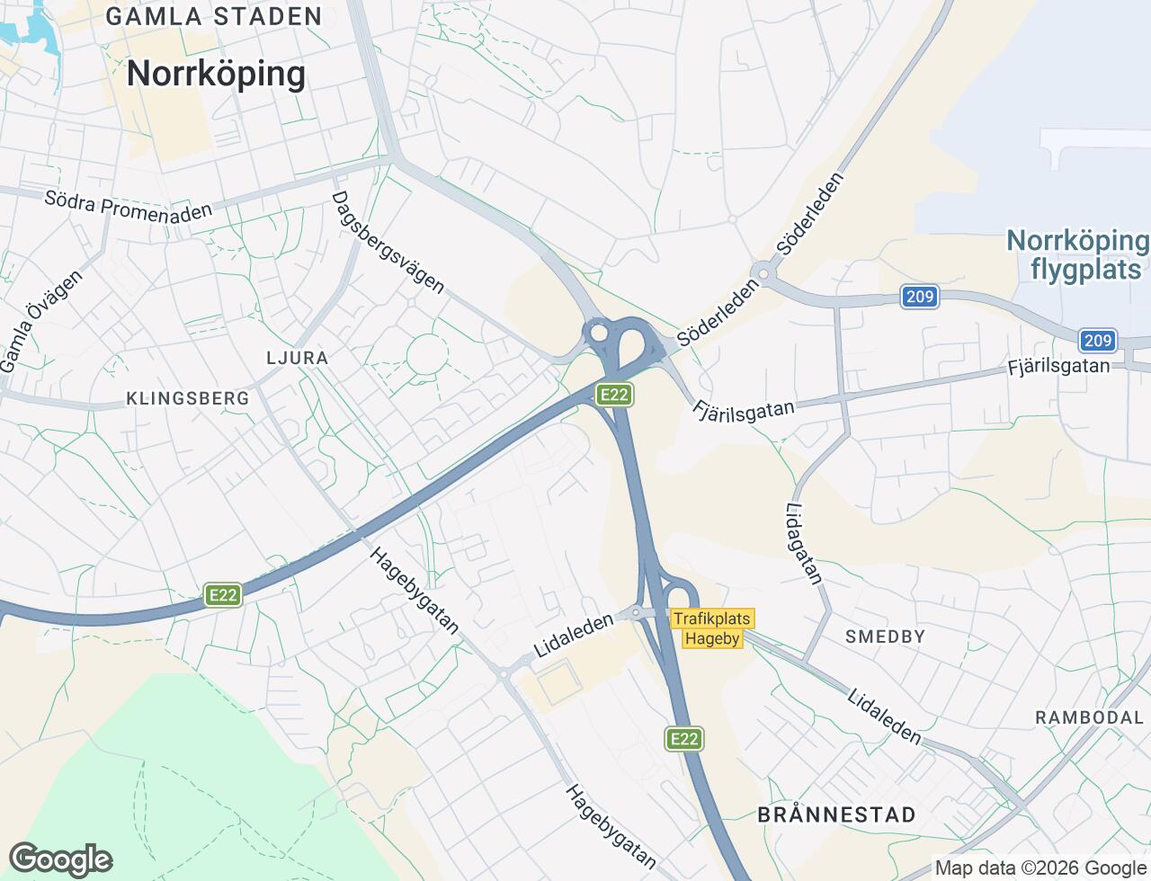 Karta över Grundläggaregatan 110 i 48 Norrköping
