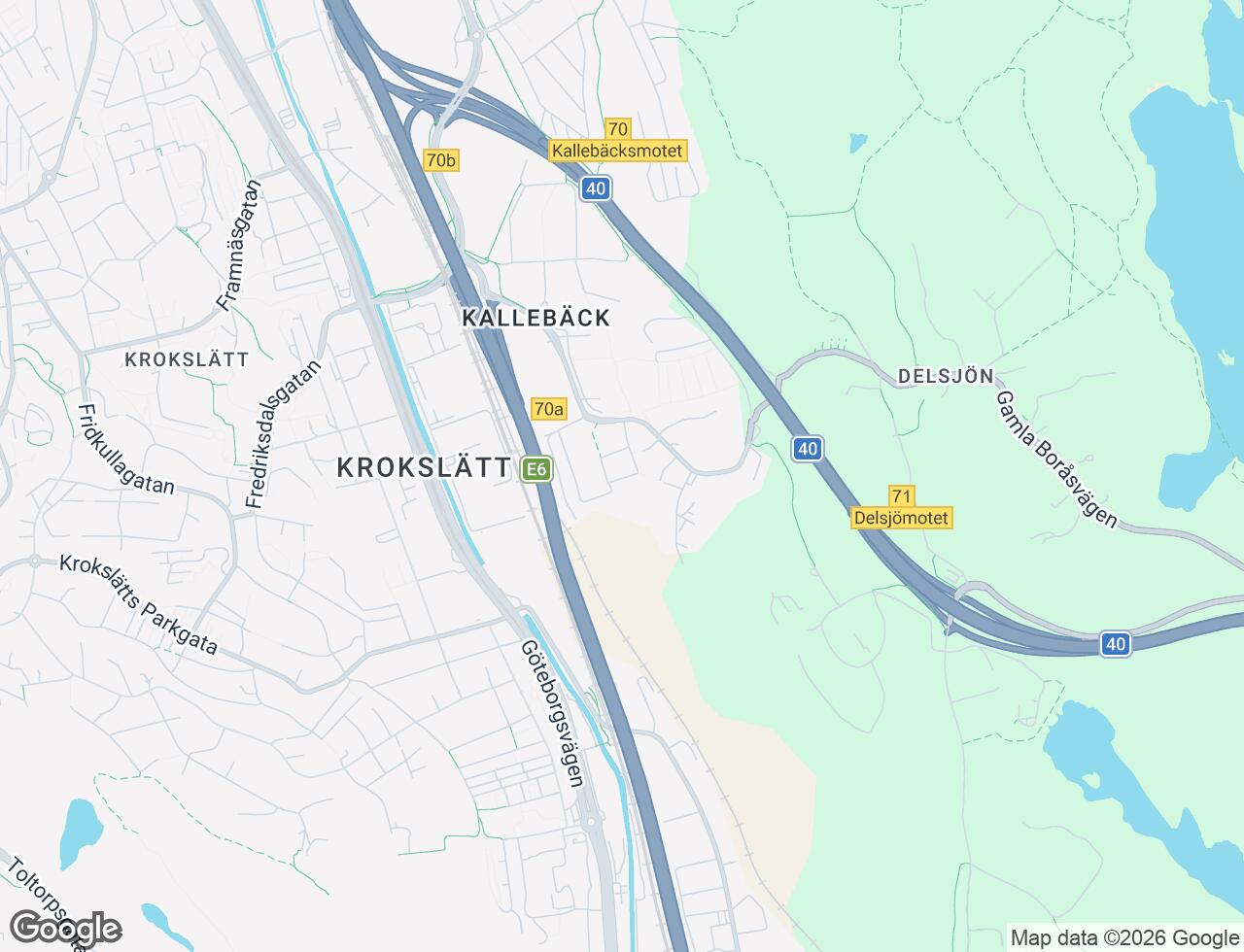 Karta över Kallebäcks Torggata 28 i 77 Göteborg
