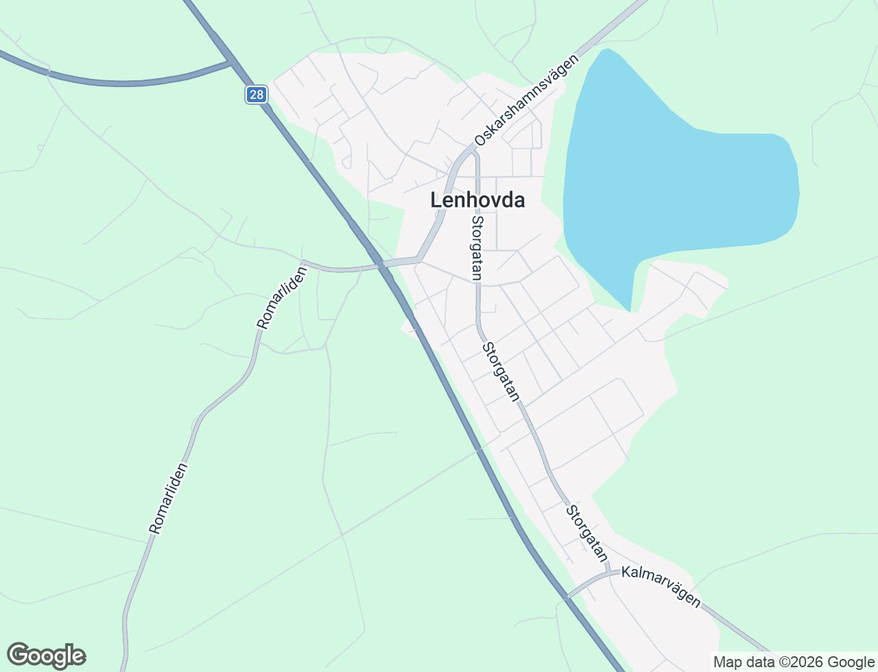 Karta över Långgatan 22B i 42 Lenhovda