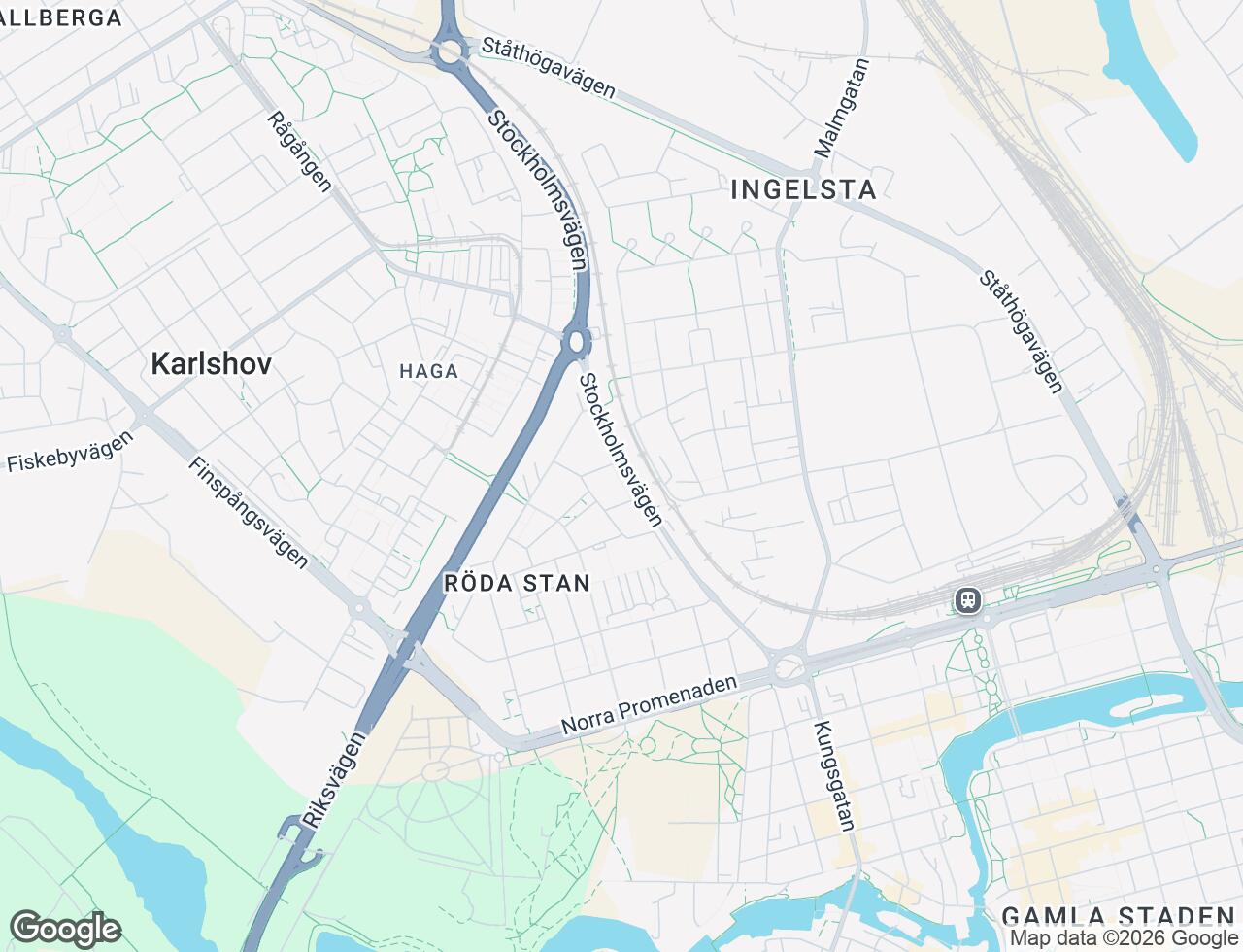 Karta över Stockholmsvägen 47A i 17 Norrköping