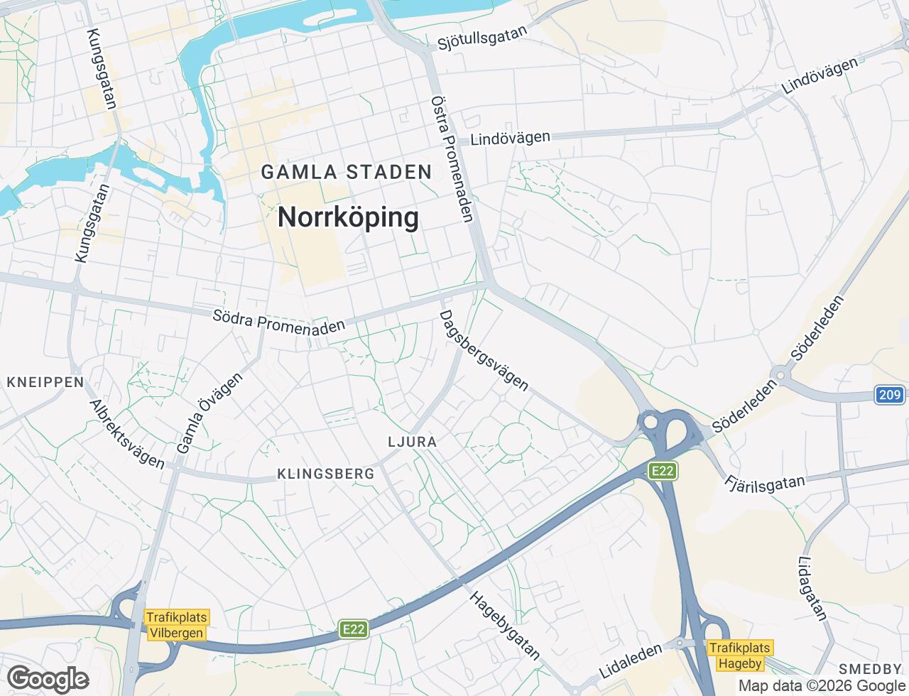Karta över Albrektsvägen 16A i 50 Norrköping