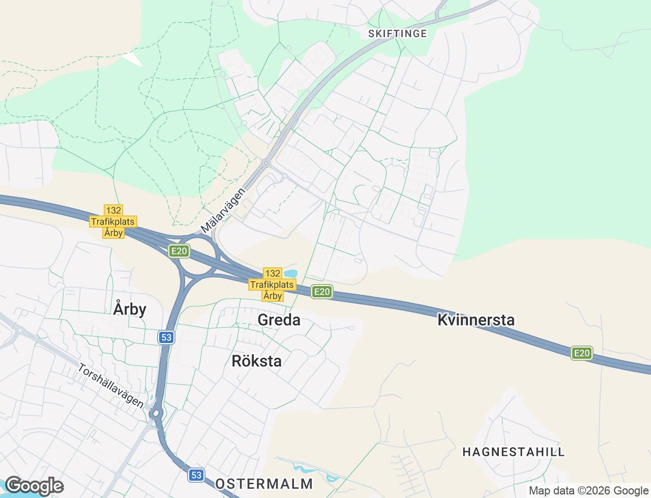 Karta över Skiftingegatan 34A i 54 Eskilstuna