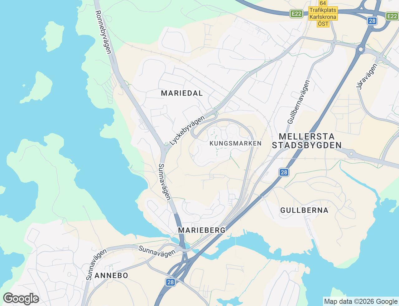 Karta över Kungsmarken i 91