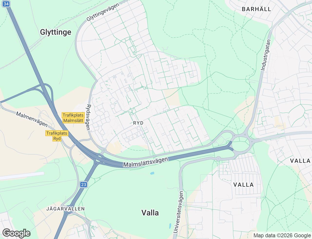 Karta över Rydsvägen 148B i 30 Linköping
