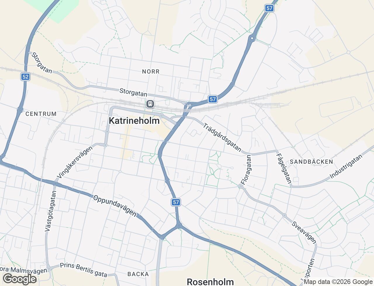 Karta över Fredsgatan 33B i 32 Katrineholm
