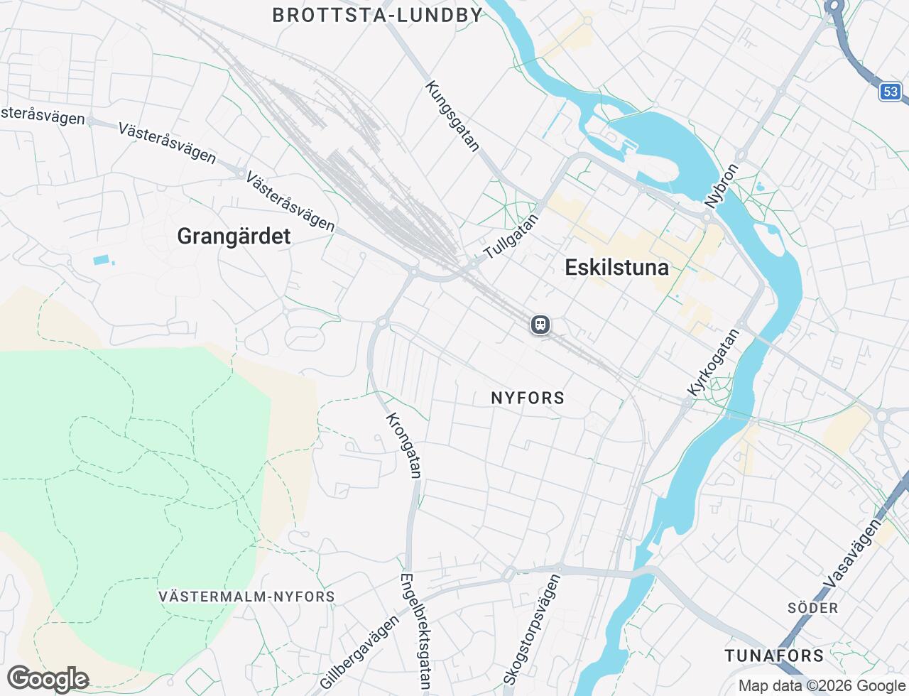 Karta över Bergsgatan 24 i 26 Eskilstuna