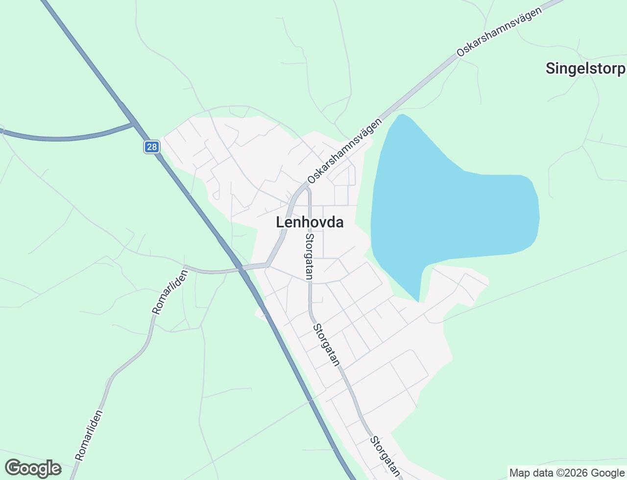 Karta över Ekgatan 5B i 42 Lenhovda