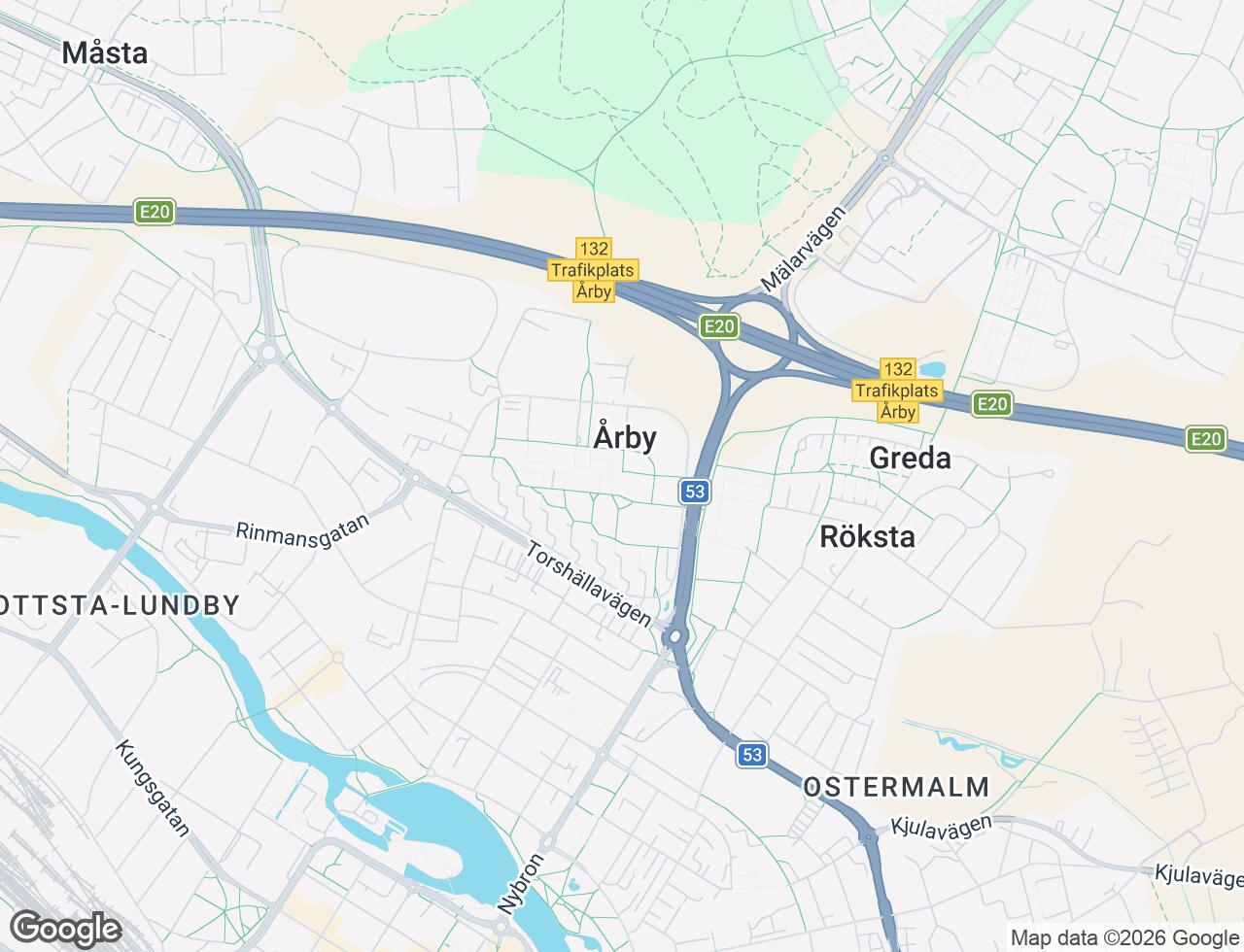 Karta över Årbygatan 9B i 45 Eskilstuna