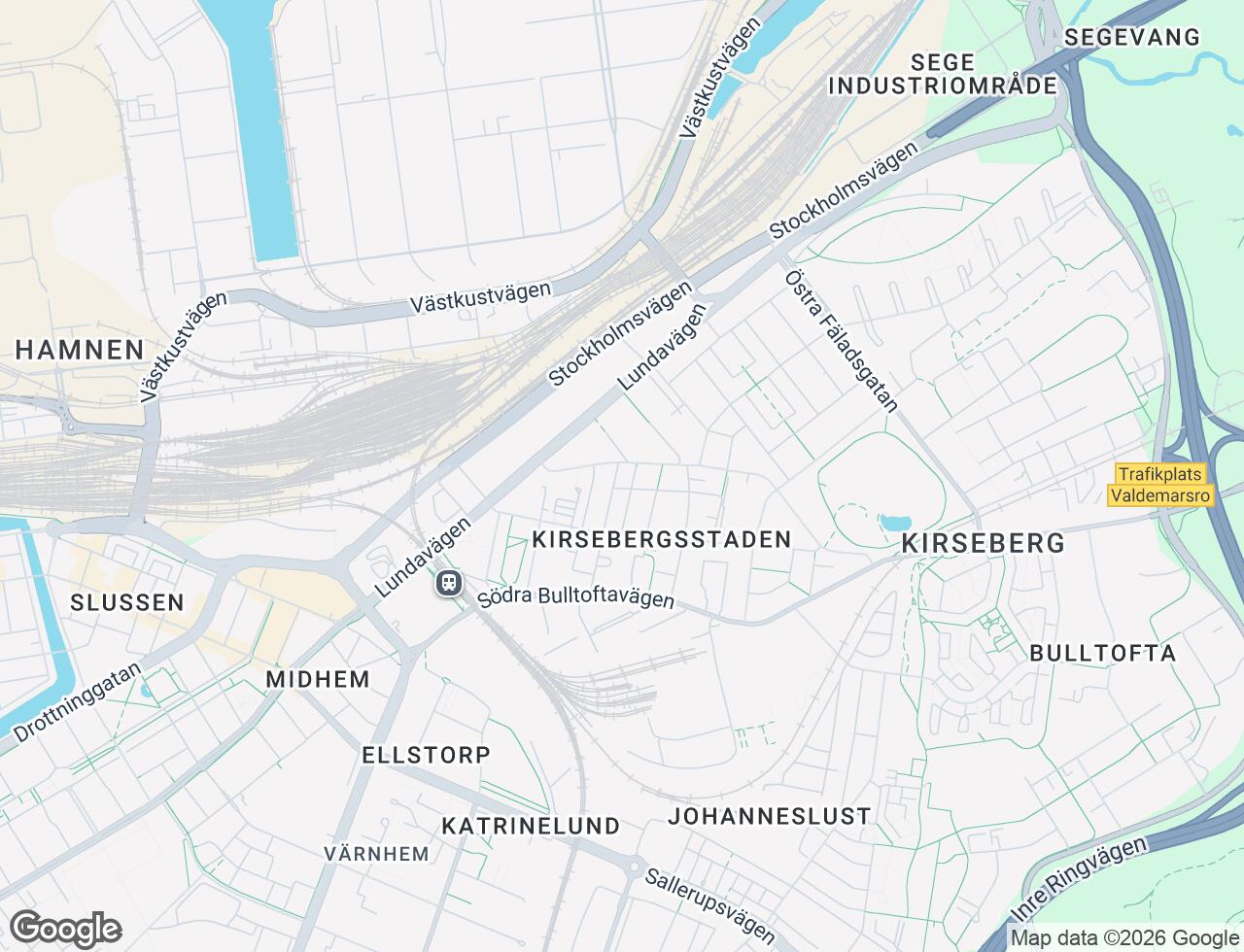 Karta över Rantzowgatan 2B i 21 Malmö