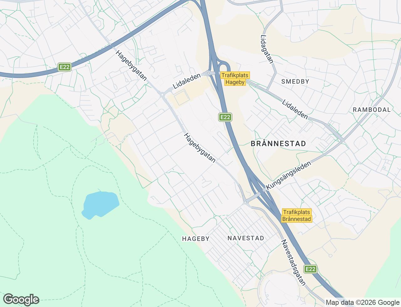 Karta över Hagebygatan 170 i 62 Norrköping