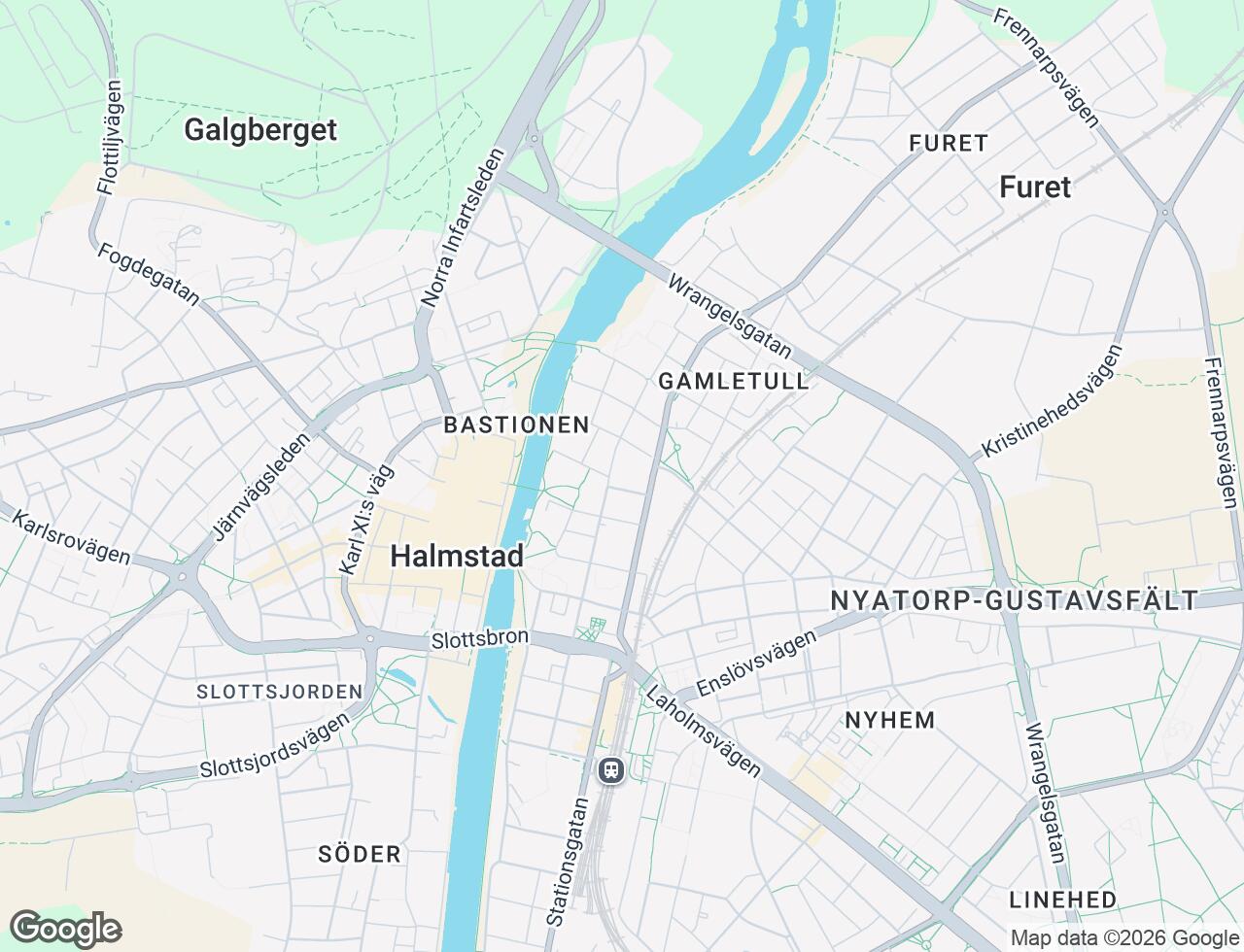 Karta över Sven Jonsons gata 17 i 27 Halmstad