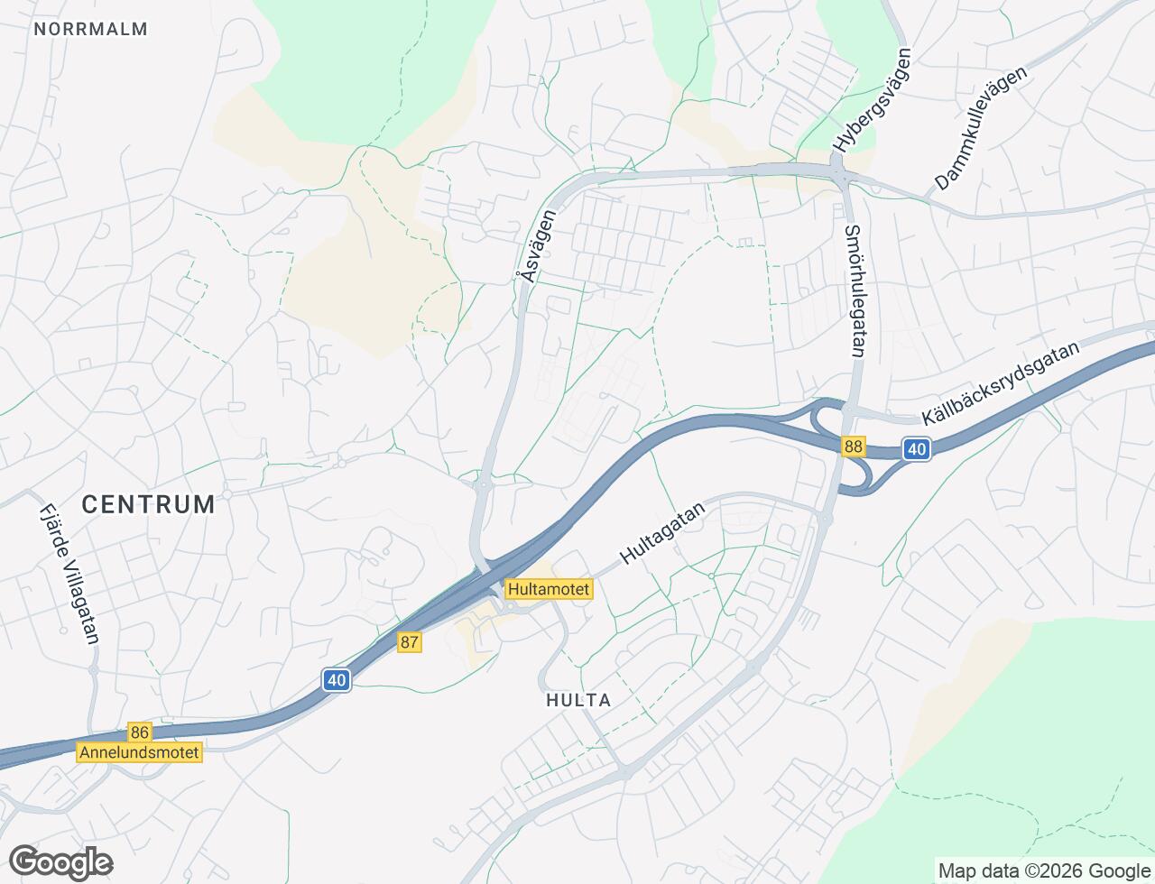 Karta över Solvarvsgatan 39 i 40 Borås