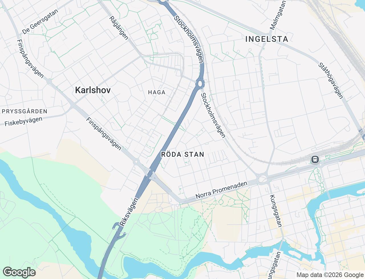 Karta över Himmelstalundsvägen 39B i 16 Norrköping
