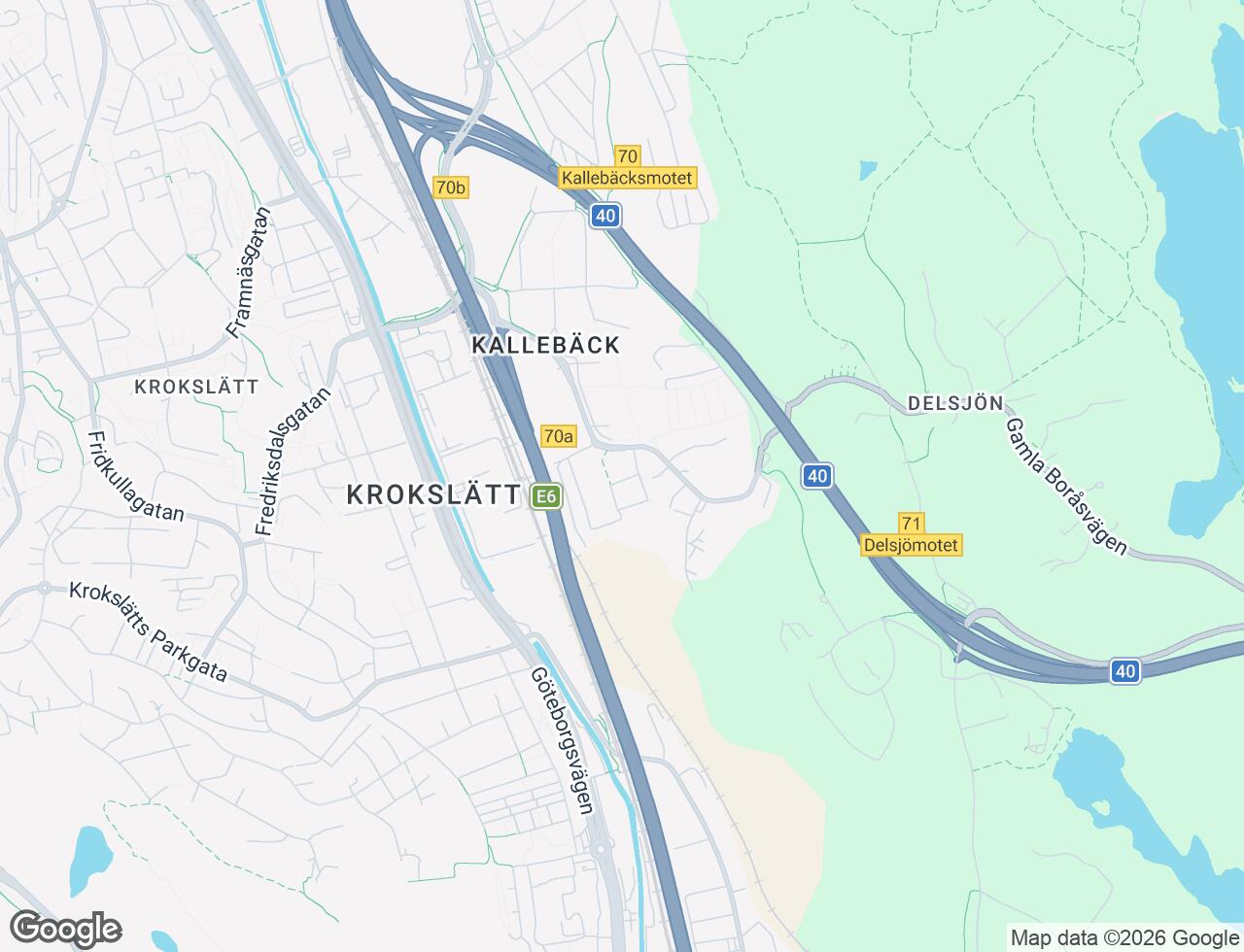 Karta över Kallebäcks Torggata 8 i 77 Göteborg