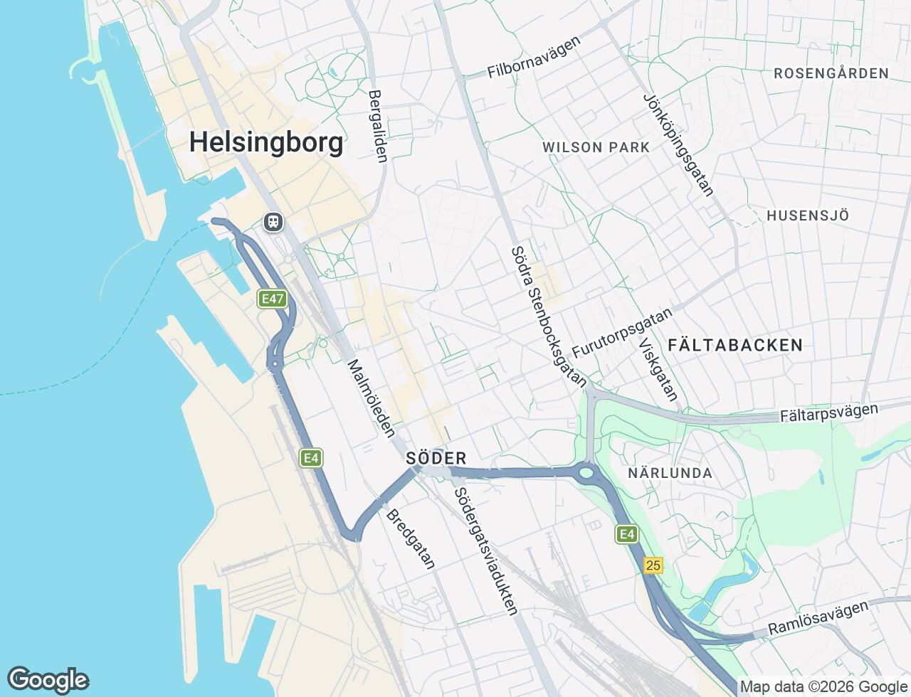 Karta över Gustav Adolfs gata 20 i 68 Helsingborg
