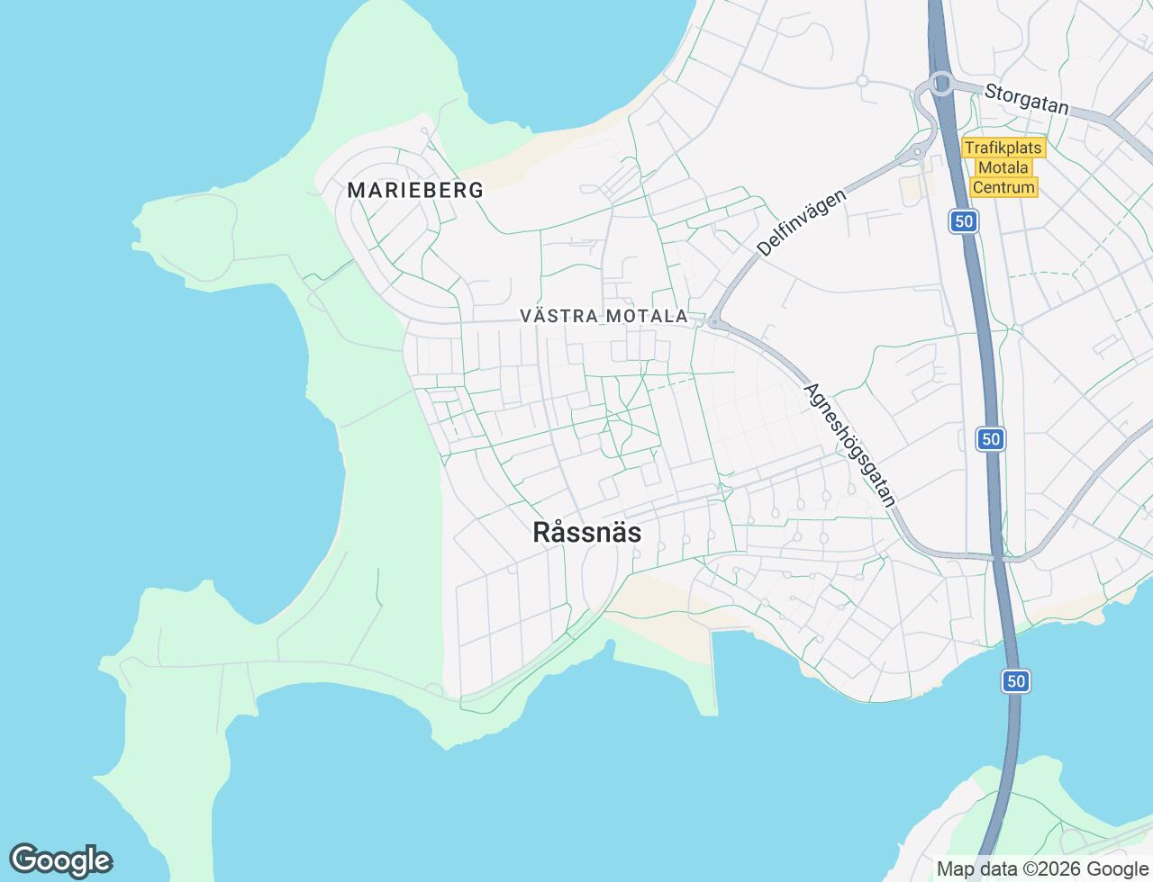 Karta över Gustavsviksvägen 12B i 73 Motala