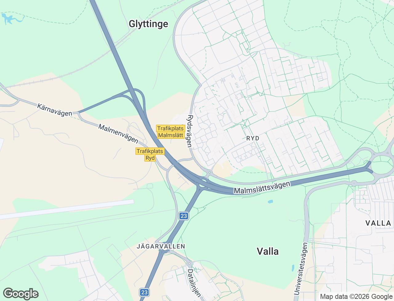 Karta över Rydsvägen 154A i 32 Linköping