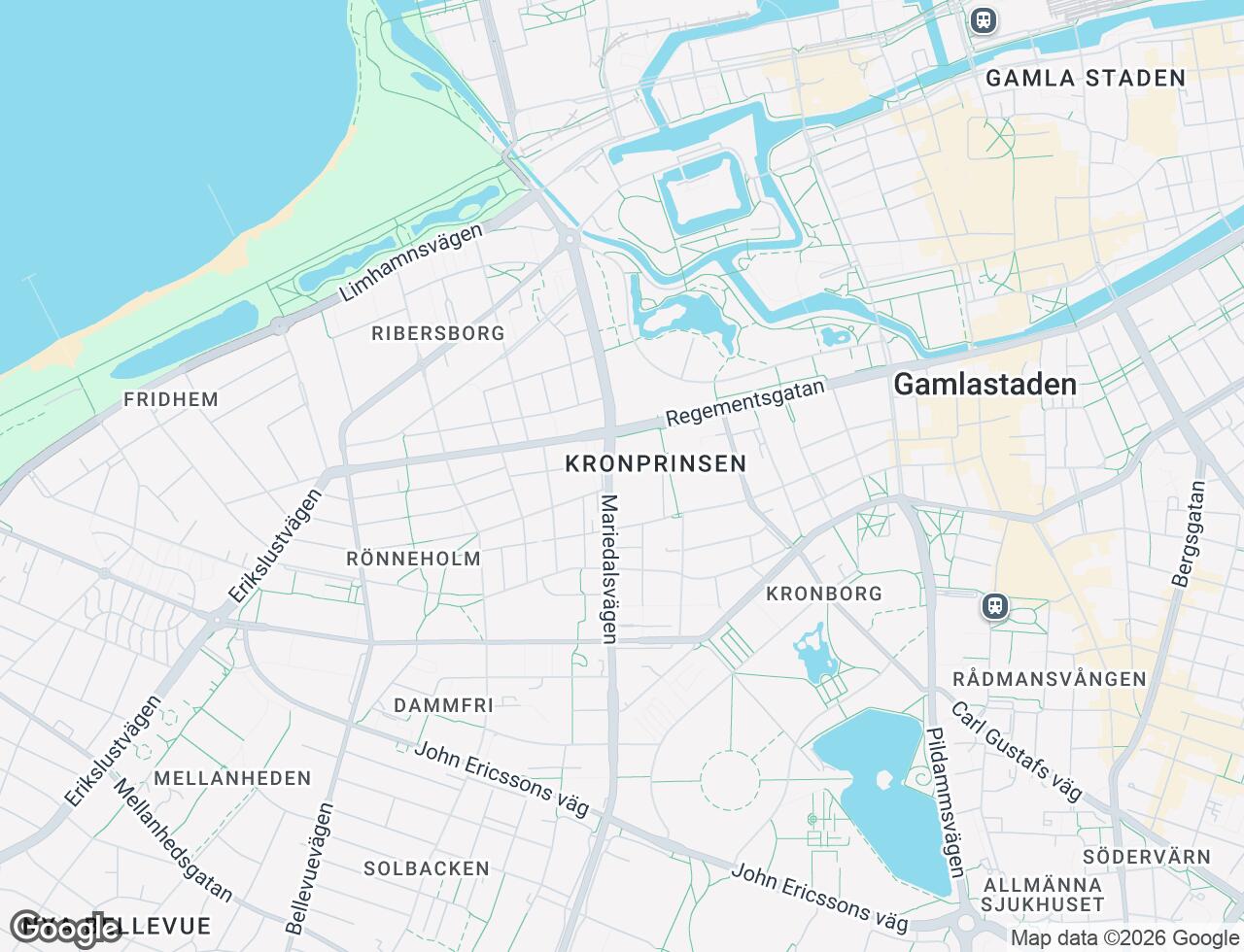Karta över Mariedalsvägen 32E i 45 Malmö