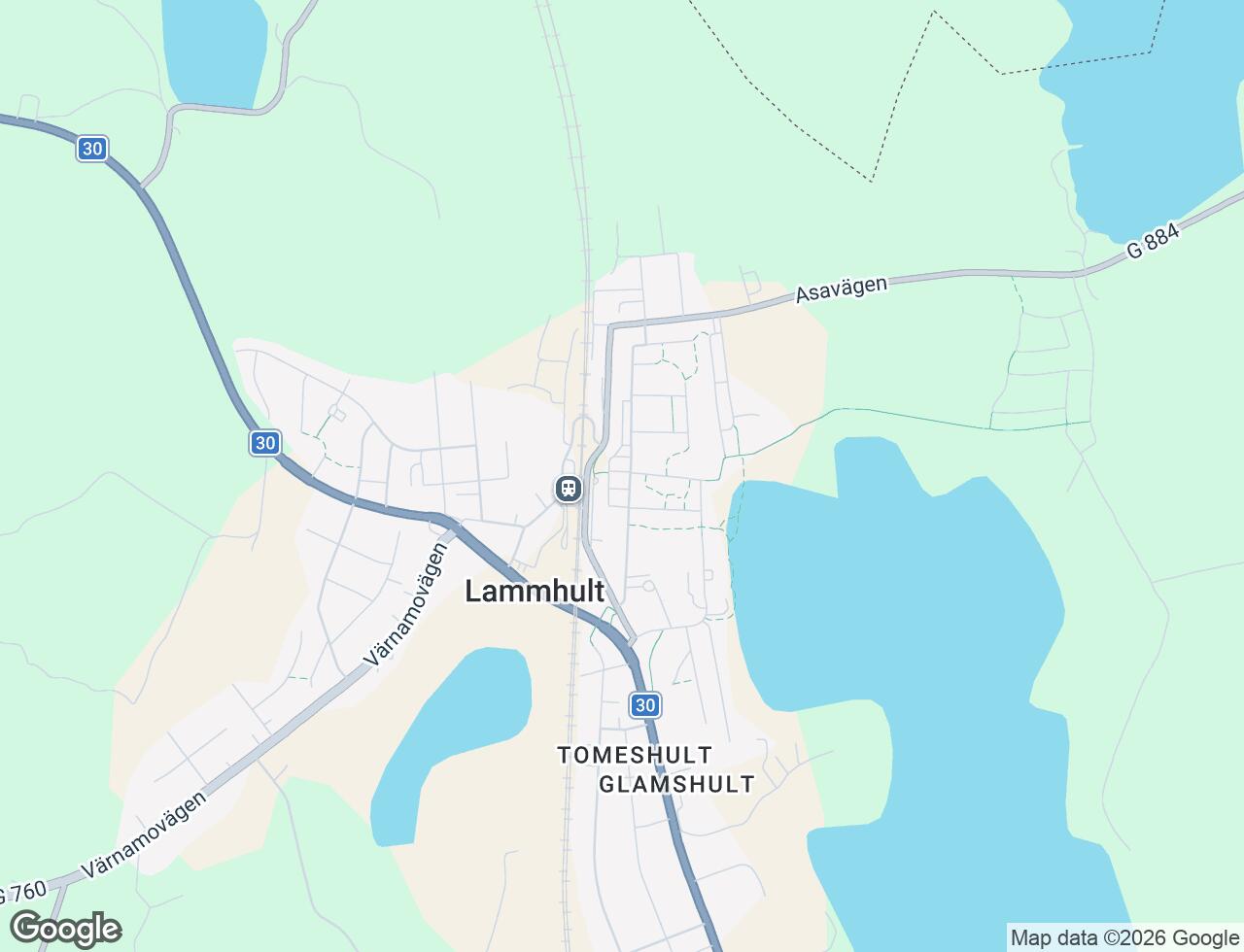 Karta över Herrgårdsgatan 9A i 45 Lammhult