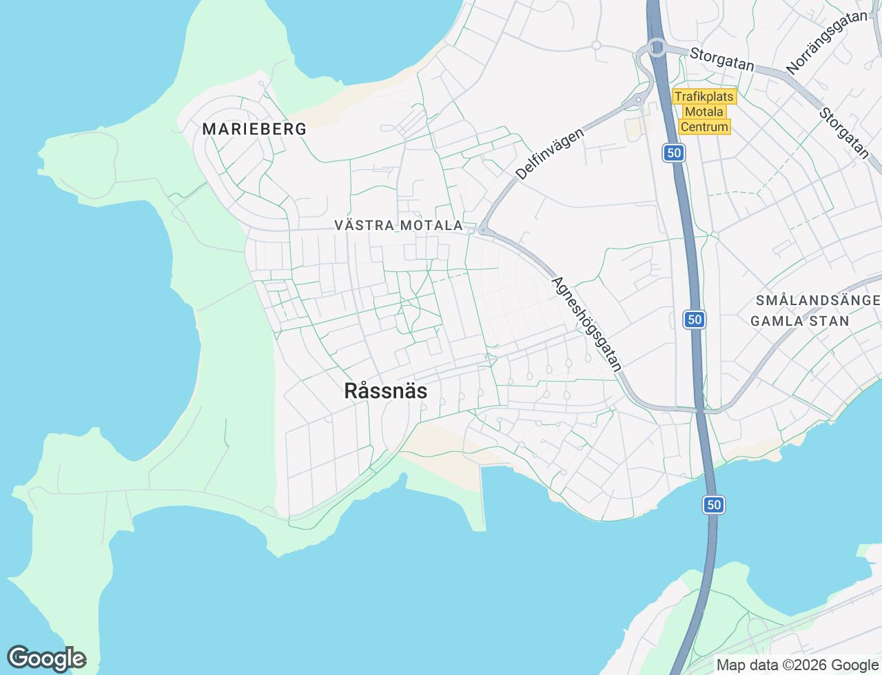 Karta över Råssnäsvägen 20B i 73 Motala