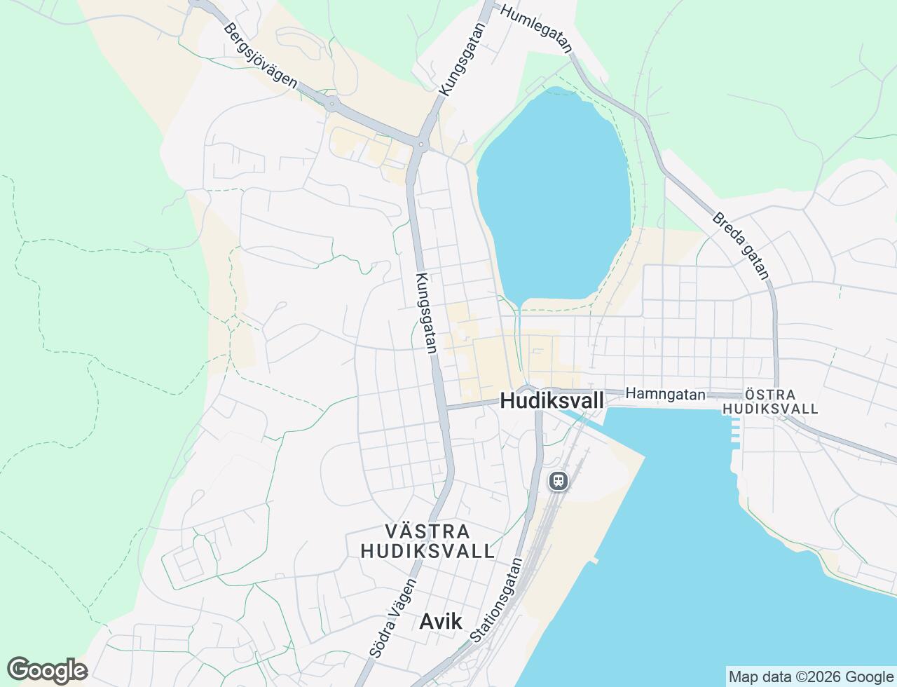 Karta över Norra Kyrkogatan 9C i 30 Hudiksvall