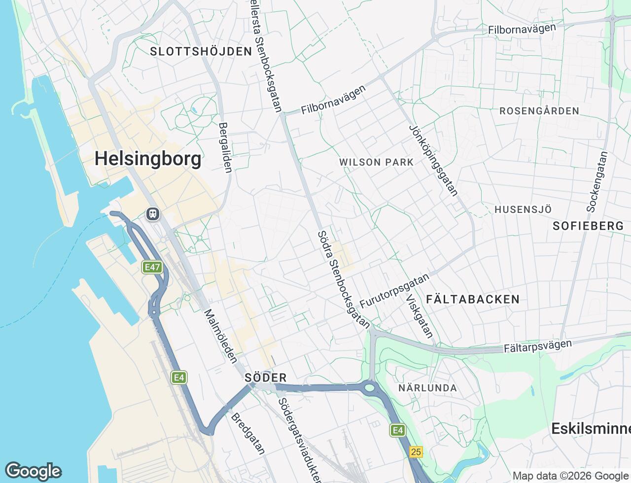 Karta över Visitörsgatan 11 i 48 Helsingborg